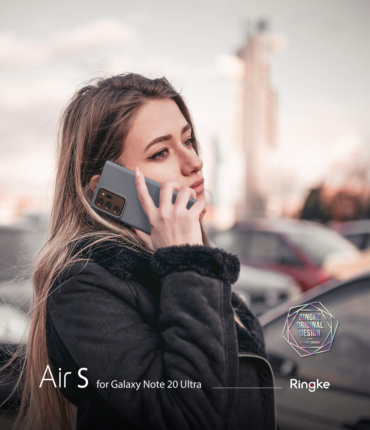 Ringke Air-S Compatible with Galaxy Note 20 Ultra Case Matte Satin Texture Full TPU Thin Flexible Slim Lightweight for Women, Men - Lavender Gray