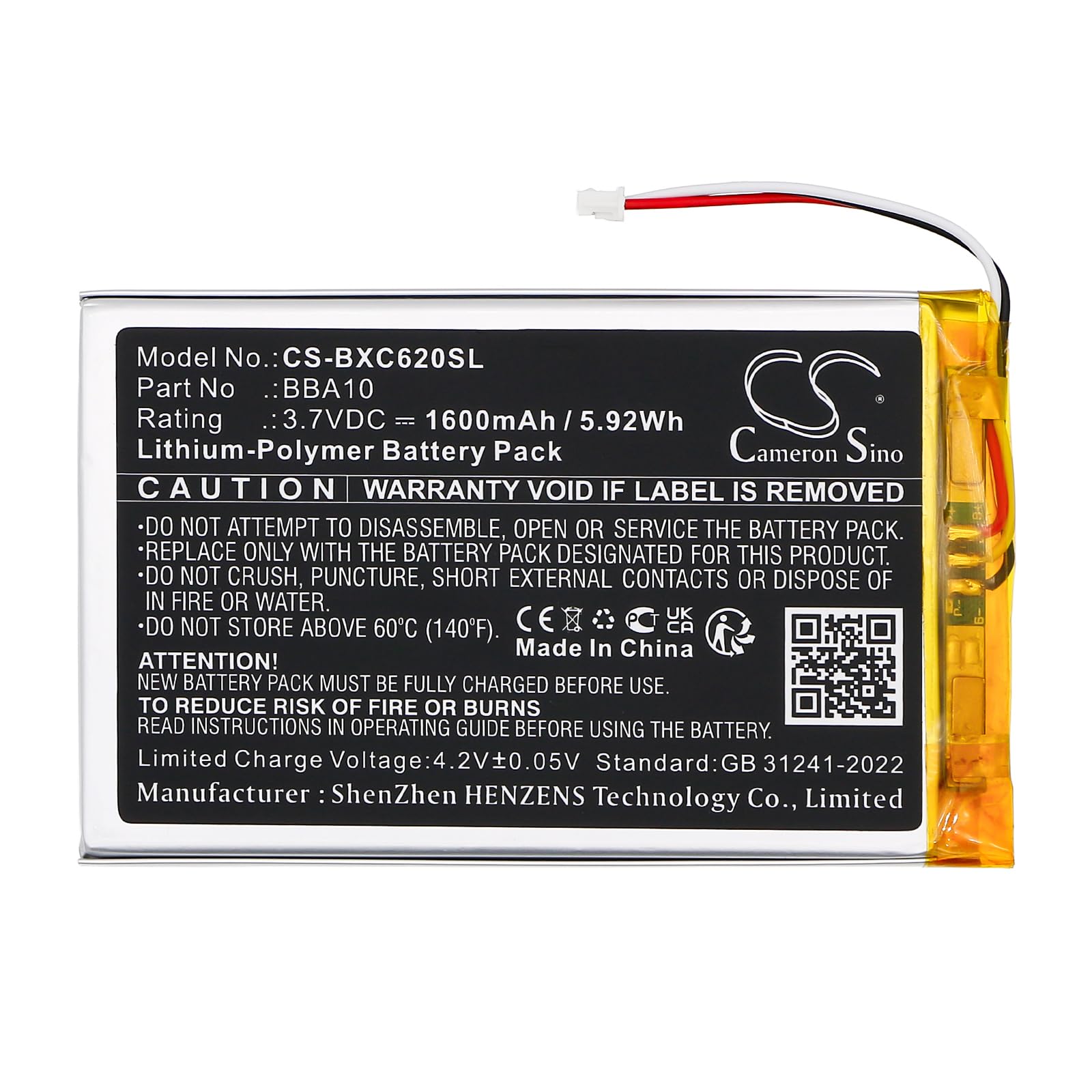 TECHTEK Batería 1600mAh Compatible con [Onyx] BOOX 60, BOOX i62M Victoria, i62ML sustituye 355585, BBA10