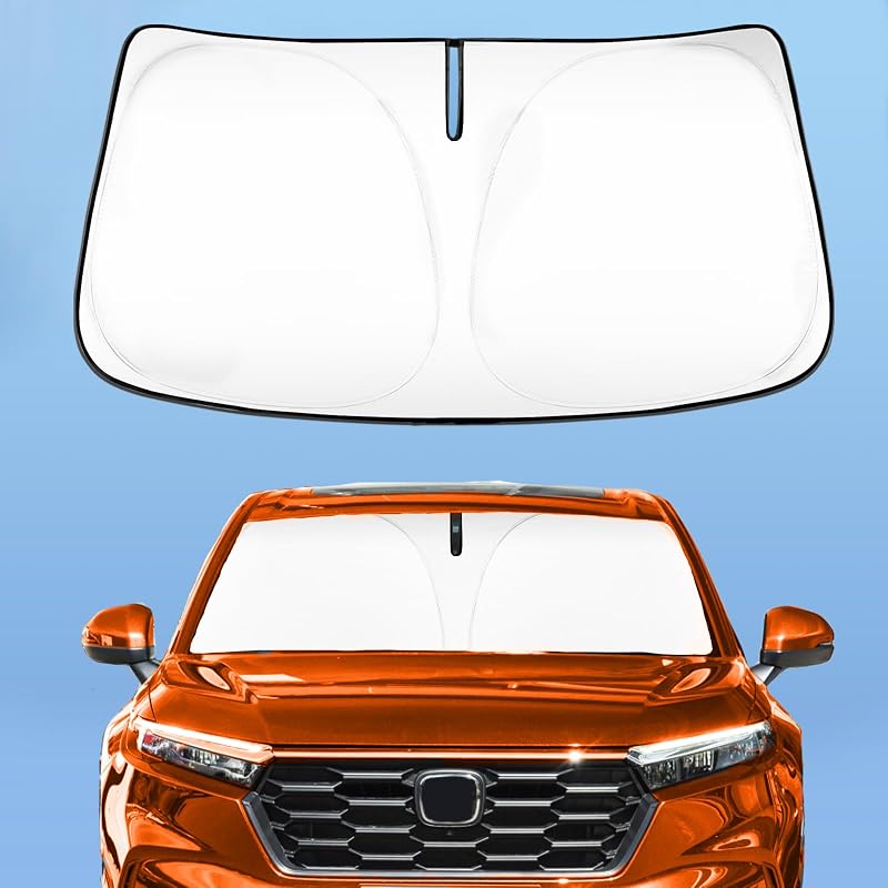 for Honda CRV 2023-2025 2026 Sun Shade Sunshade Windshield Cover | 4-Layer Front Window Shade Custom Fit CR-V Foldable Sunshade Sun Visor 240T Fabric Blocks UV Rays SUV Accessories