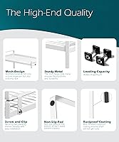 Vista 5 de Paquete de 2 estantes de cocina para gabinete, organizador de mostrador, estante de almacenamiento de despensa, baño, dormitorio, oficina, mesa