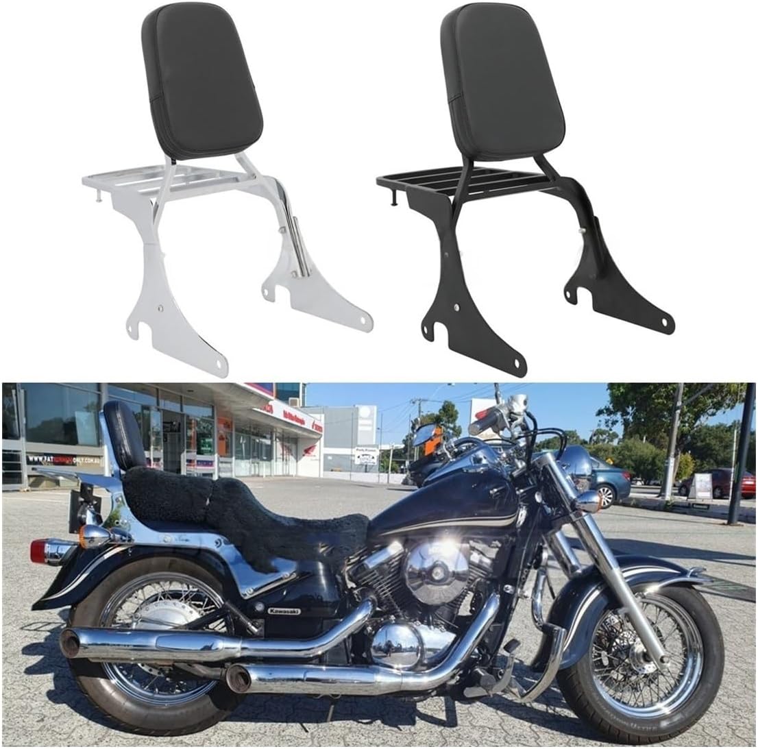 テールボックス パッセンジャーバックレスト オートバイアクセサリー リアシートバックレスト ラゲッジバックレスト バルカン 800