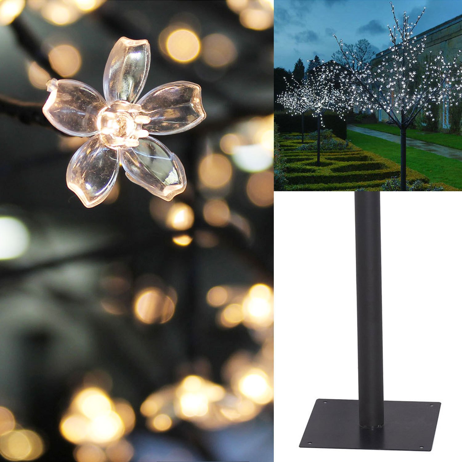 LED Baum Kirschblütenbaum 250cm 600LED warmweiss Metall Sakura Baum Lichterbaum