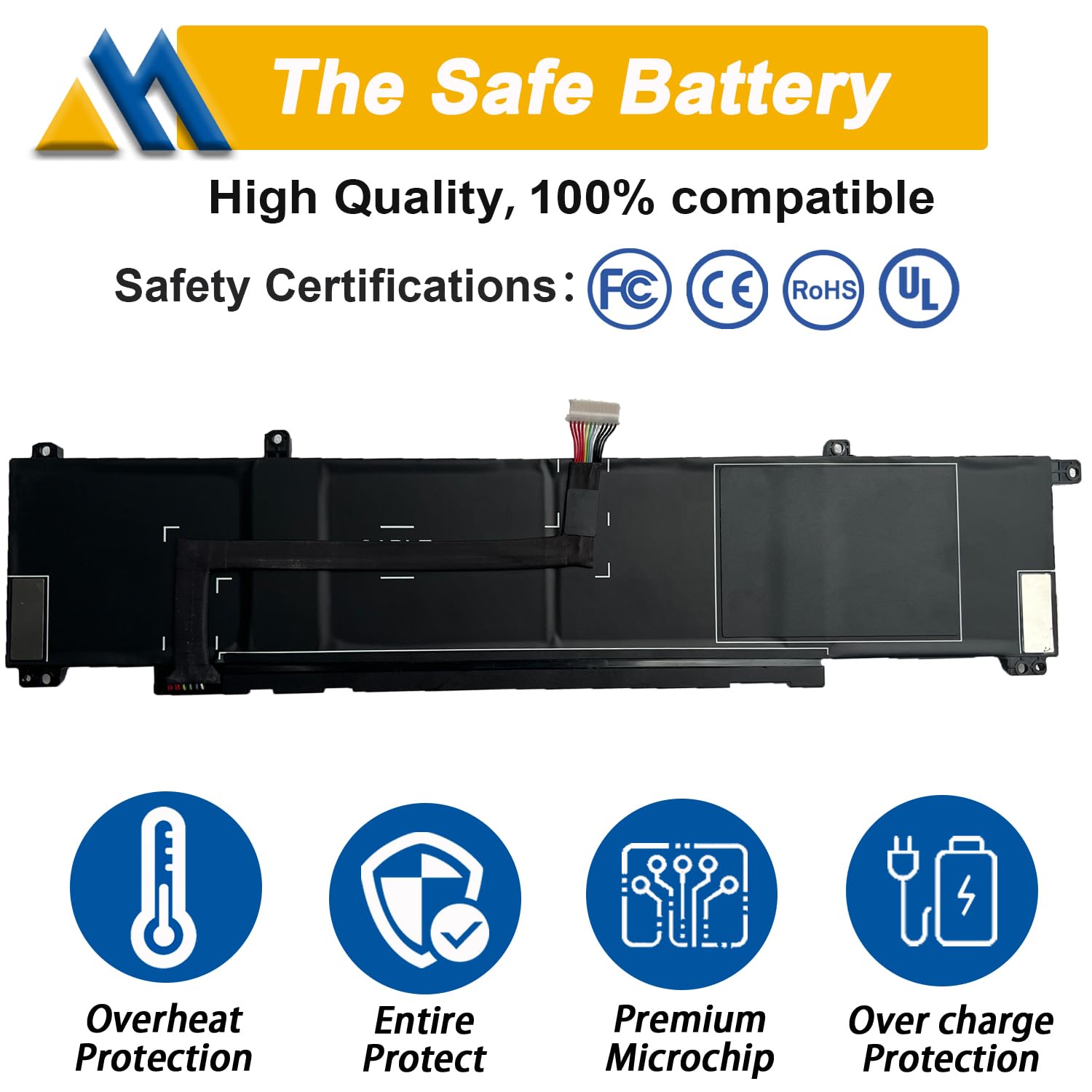 70.07Wh WK04XL Laptop Battery Replacement for Hp Victus 16-b 16-c 16-d 16-e Series 16-D0013DX 16-D0001UR 16-D1113TX 16-E0005UA 16-E0029UR 16-E0194NW HSTNN-OB2C M38822-AC1 4-Cell