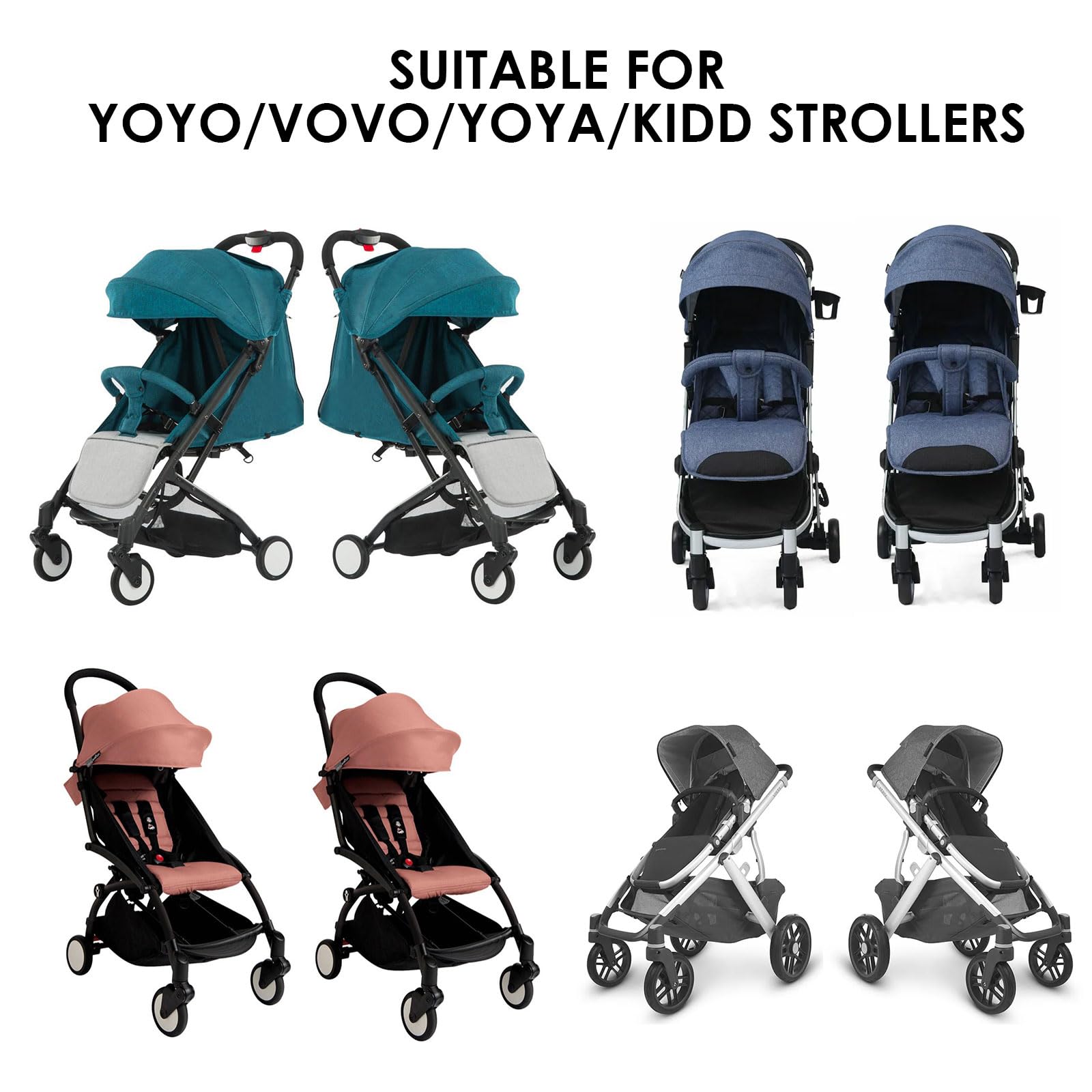 Petyoung Lot de 3 connecteurs pour poussette de bébé, crochet de liaison à libération rapide pour poussette Yoga Plus