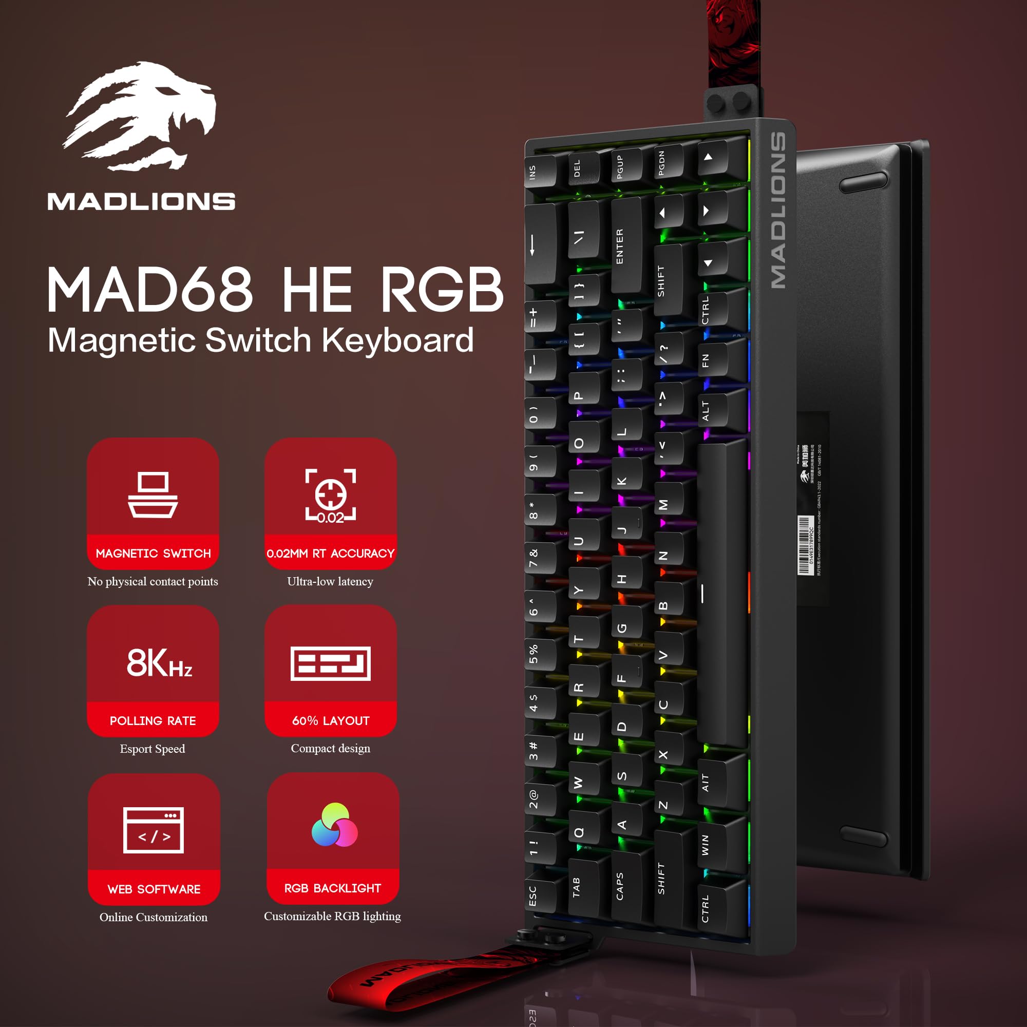キーボード MAGNETIC STYLE KEYBOARD A1931 Amazon.com: BOYI mad68 Magnetic Keyboard+TD31Pro Numpad RGB