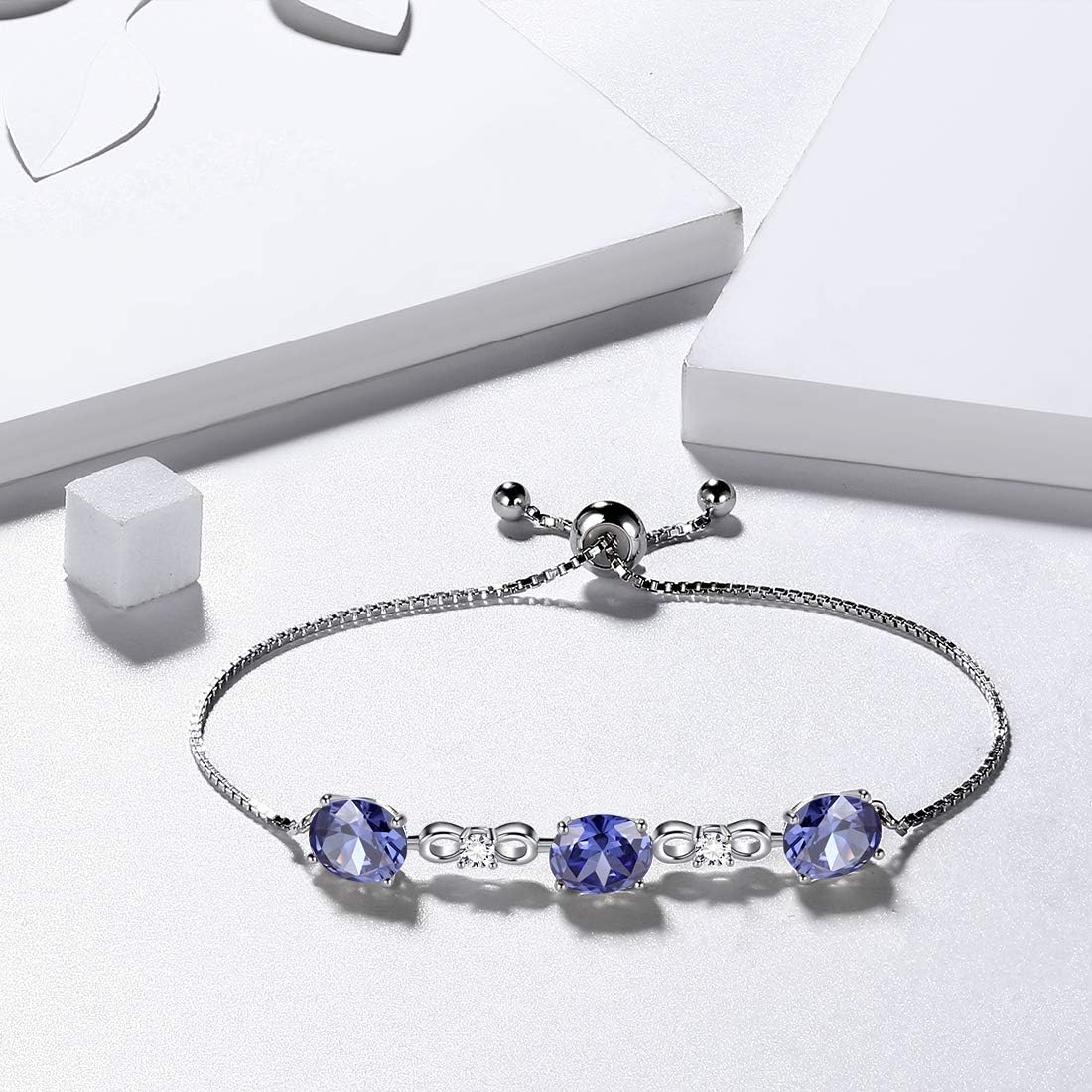 Aurora Tears 925 Sterling Silver 12 Birthstones Necklace/Earring/Ring/Bracelet Women Birthstone Pendant Crystal Fashion Birthday Jewelry Christmas Gift for Girls Women