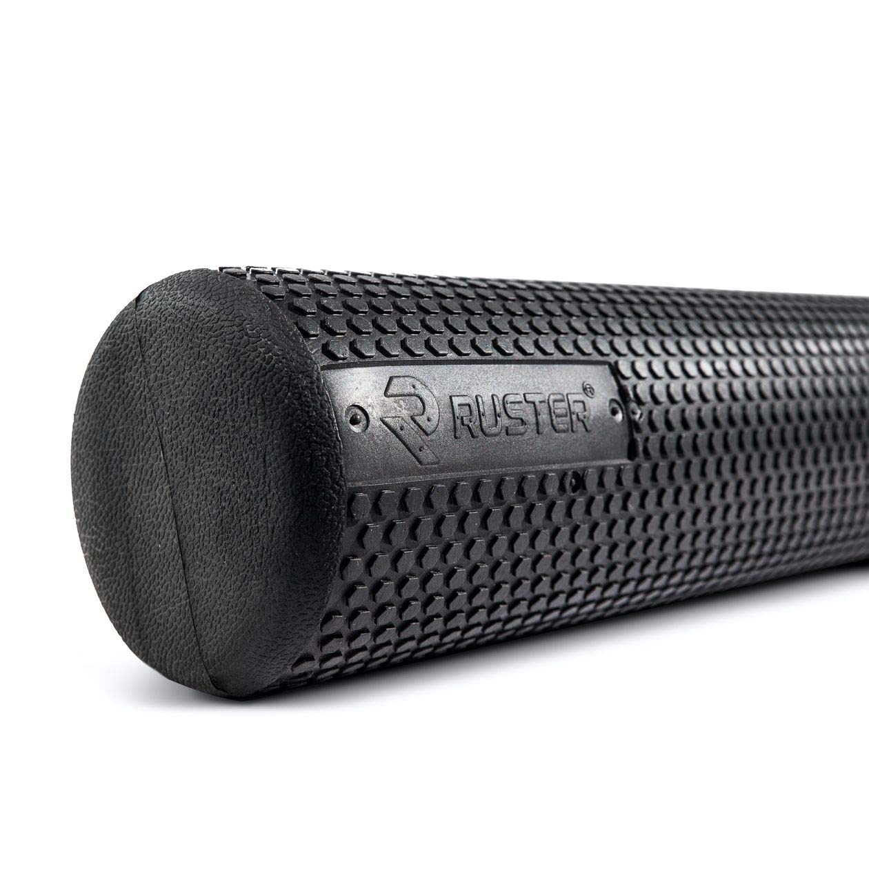 RUSTER - Foam Roller - Rodillo de Masaje Muscular - 101 x 15 x 15 cm - Recuperación y Alivio de Dolor - Material: Goma Eva - Color Negro - Yoga/Pilates - Superficie Granulada - Rodillo Miofascial