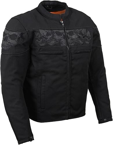 Milwaukee Chaqueta de cuero para hombre Mpm1730 negro textil motocicleta para hombres