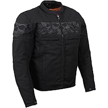 mens Mpm1730 Black Textile Motorcycle Jacket for Men