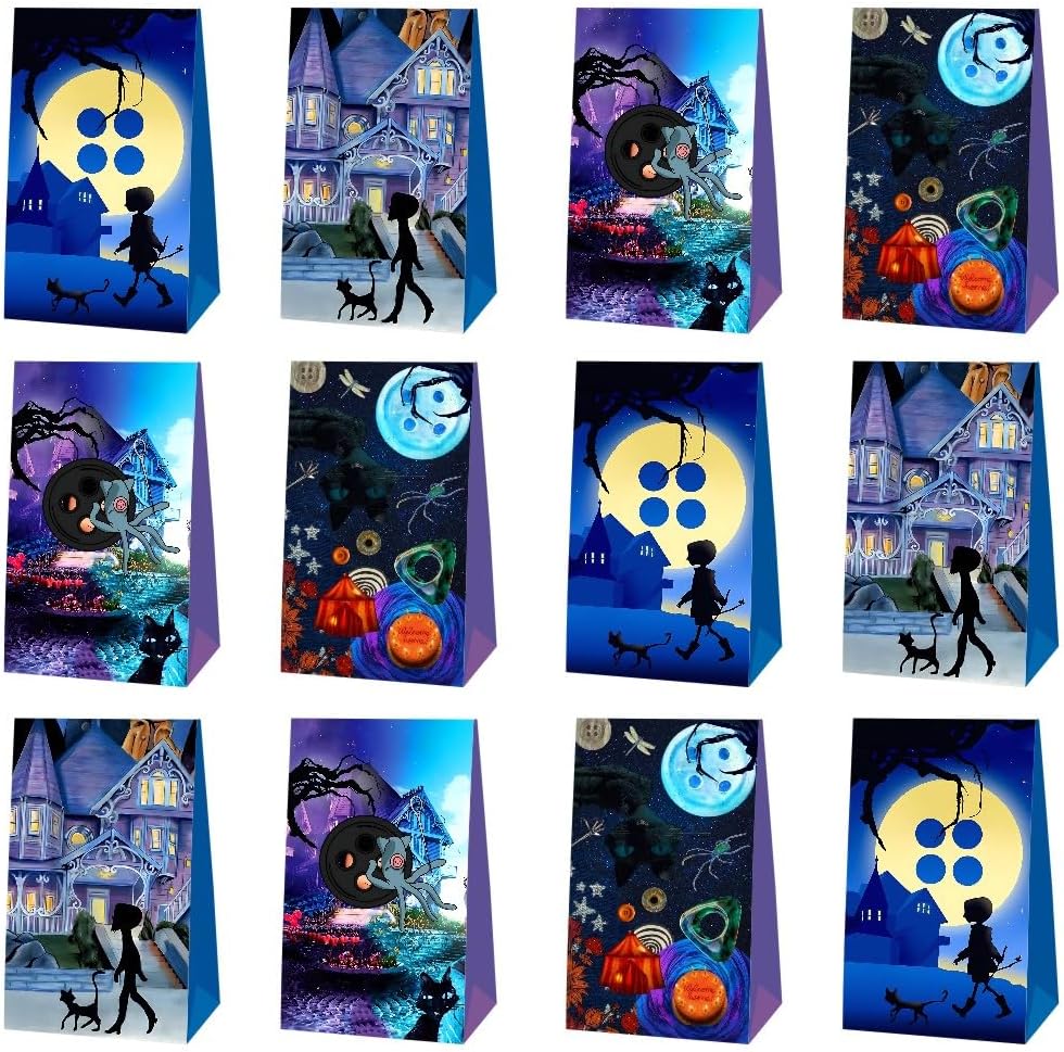 KoovDemKoovDem 12pcs Party Paper Goodie Gift Bags for Birthday Party Supplies, Cute Bags for Movie Themed Birthday Decorations