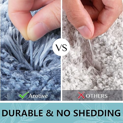 Miniatura 5 de Arotive Alfombras de baño de microfibra de 2 piezas, tamaño 24 x 16 y 30 x 20 pulgadas, color azul claro, paquete de 2 artículos