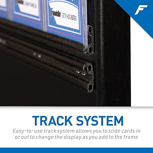 Miniatura 7 de Franklin Sports Marco de exhibición de béisbol + tarjetas de intercambio, vitrina para deportes, coleccionista + tarjetas de intercambio, funda