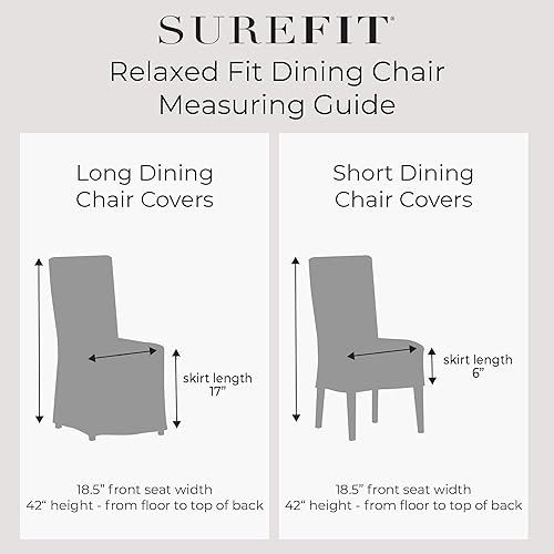 Miniatura 10 de SureFit SF35464 - Funda para silla de comedor ajuste relajado algodónpoliéster lavable a máquina una pieza color borgoña
