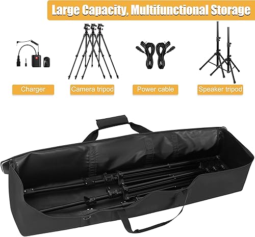 Vista 32 de Bolsa de trípode multifuncional de 32 x 7 x 7 pulgadas / 31.9 x 7.1 x 7.1 in resistente trípode con asa para luces, altavoces, cámaras, plumas