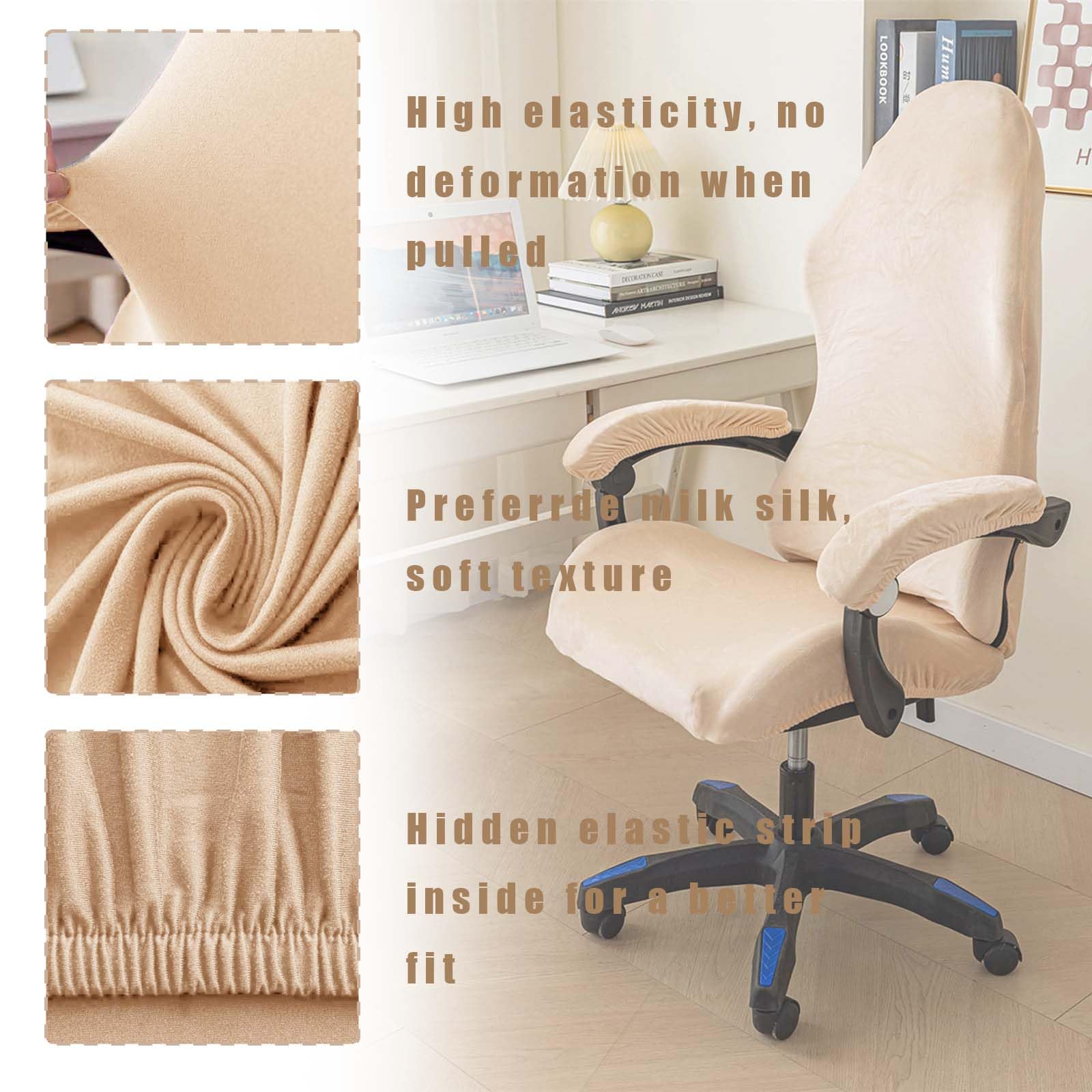 Housses De Chaise Gaming – Lot De 4 – Accoudoirs, Dossier & Siège – Élastique & Lavable – Gris Sel – Pour La Plupart Des Chaises Gamer - 11