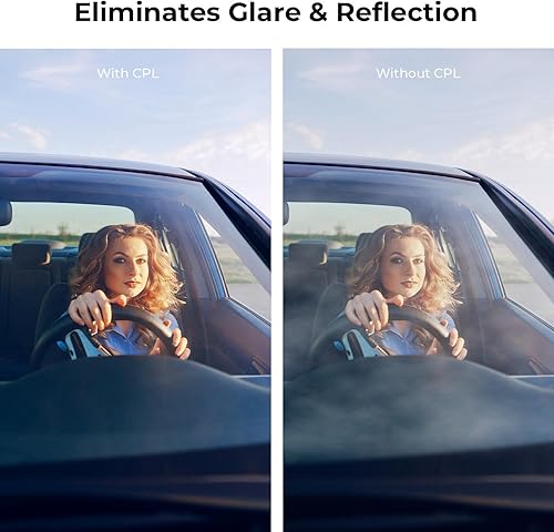 Miniatura 5 de Beschoi Filtro polarizador de 1.457 in, filtro polarizador circular multicapa de 30 capas con revestimiento nano multicapa (CPL) con vidrio óptico