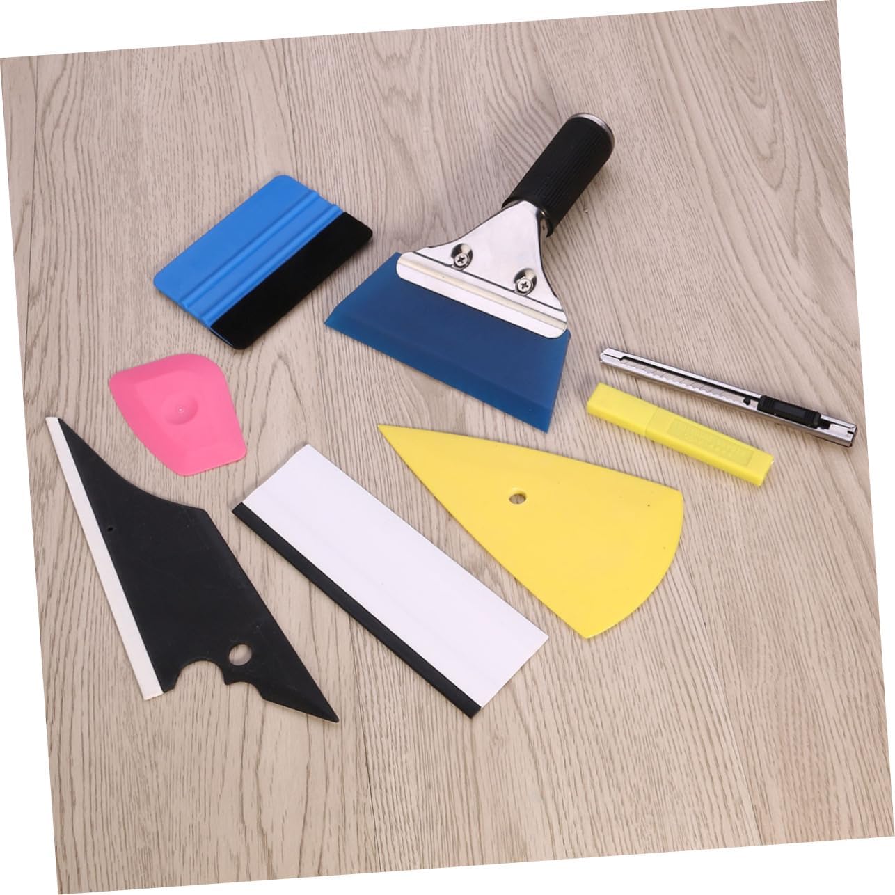 STOBAZA 8Pcs Window Film Squeegee Kit Lightweight Car Tinting Tools with Scratch Less Applicators for Easy Vinyl Installation Complete for Automotive Film Wrapping