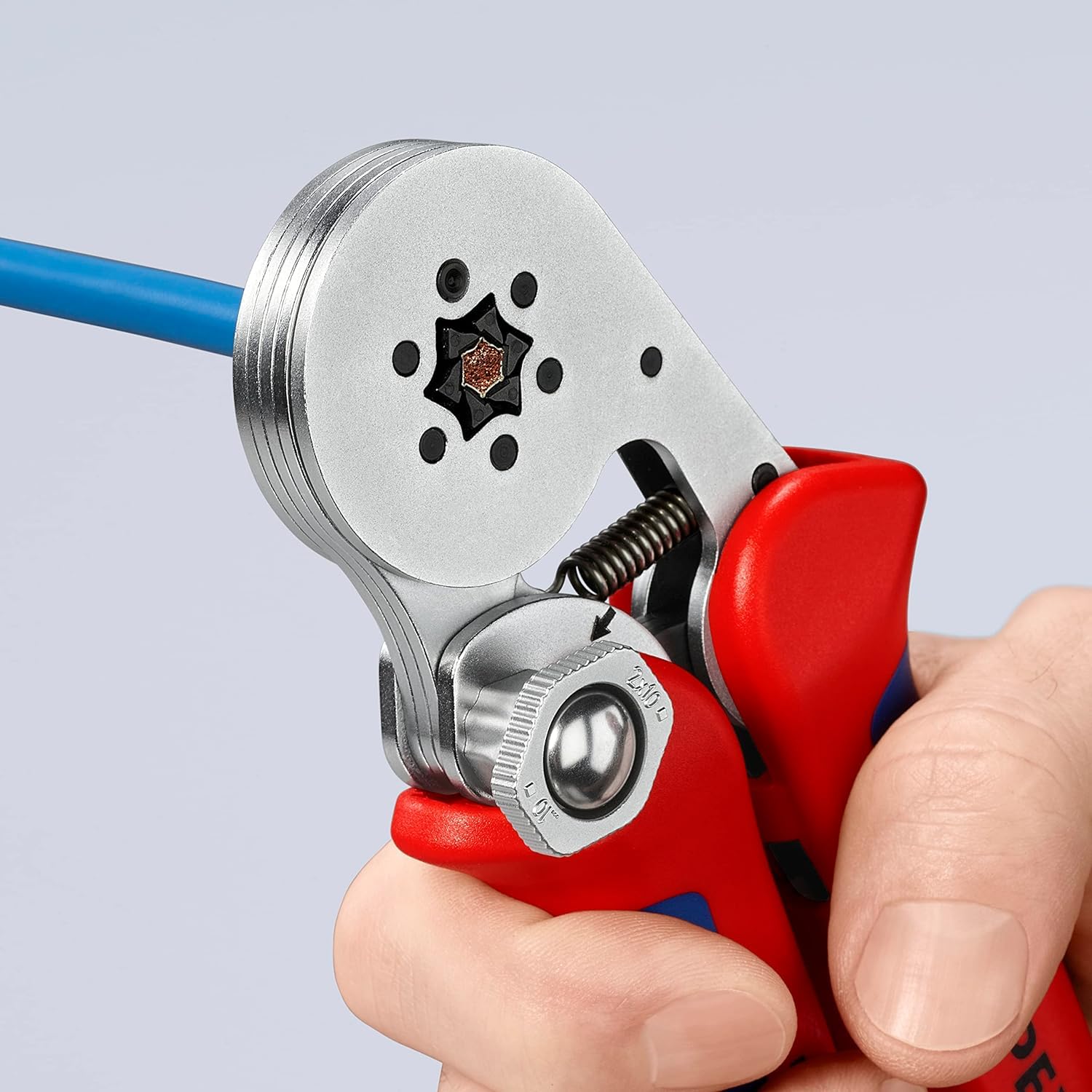 KNIPEX 97 55 14 Zelfinstellende Krimptang Voor Adereindhulzen Met Zij Invoering Met Meer Componentengrepen Verchroomd 180 Mm 40481