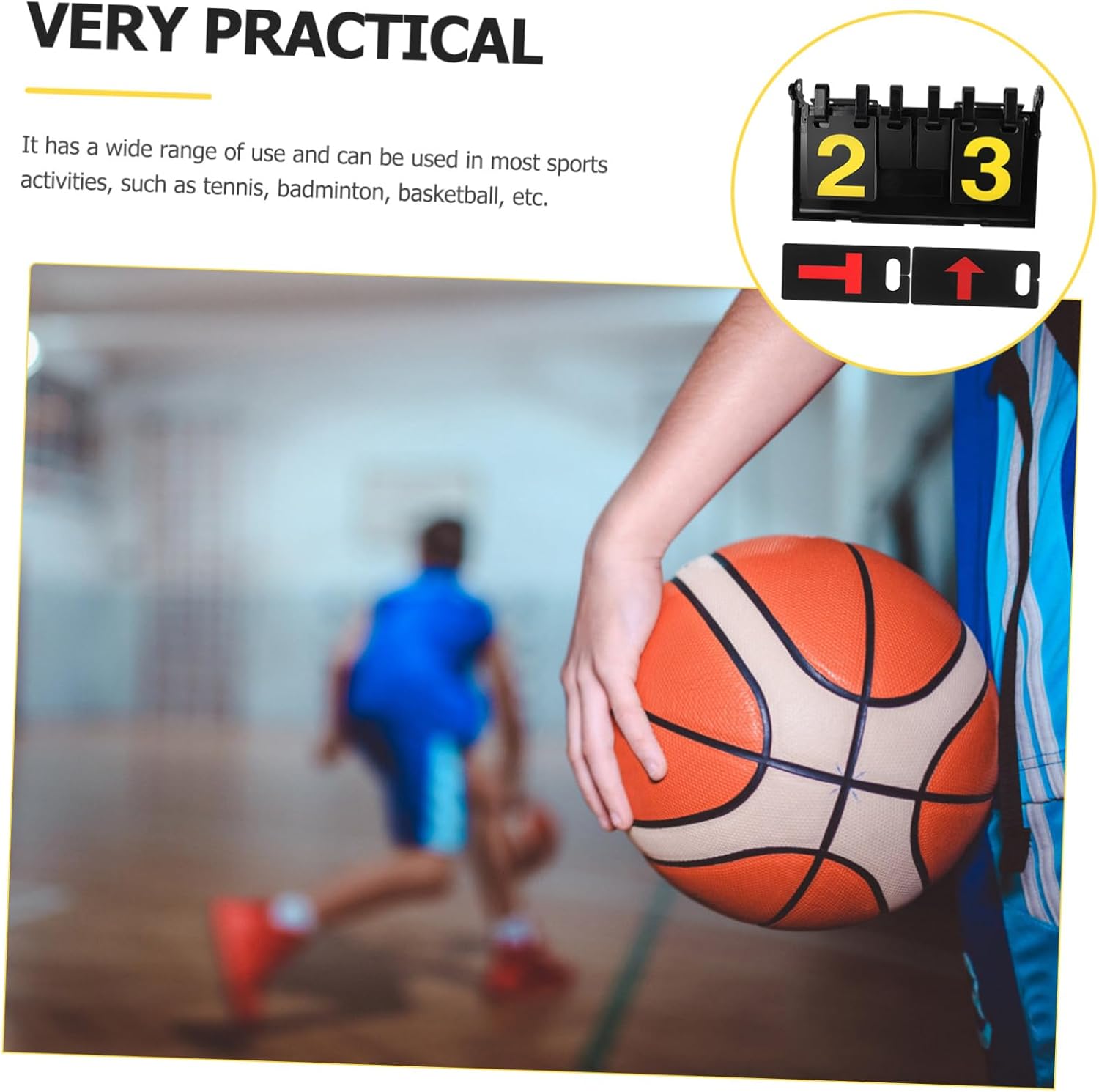 Portable Sports Scoreboard Multi-Functional Flip Scorekeeper for Basketball Football Tennis Badminton Durable Design Easy to Use