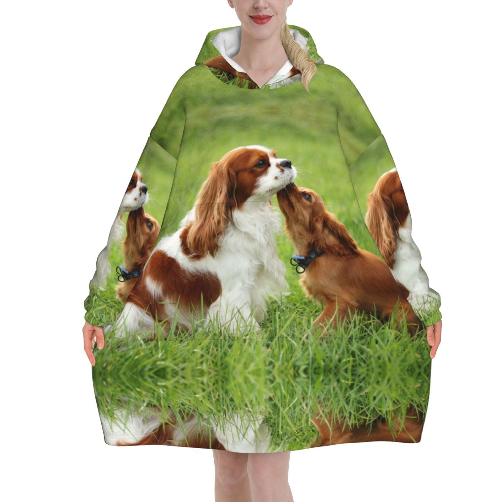 Couverture à capuche Cavalier King Charles pour cocooning - 8