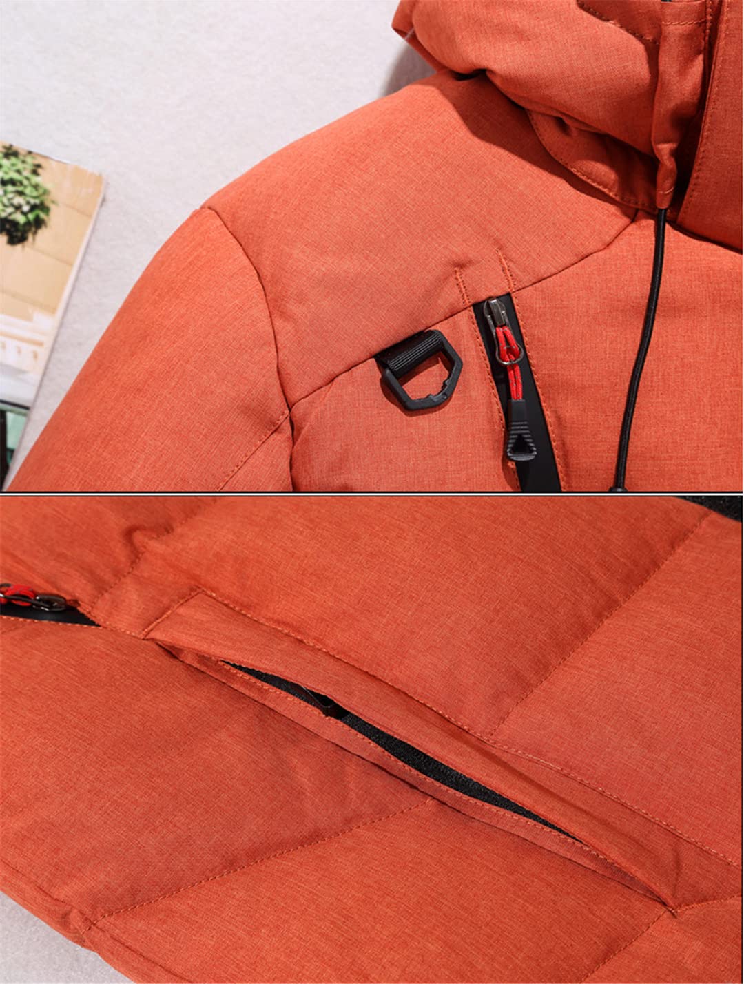 Veste d'hiver épaisse et chaude pour homme avec capuche en duvet de canard épais, parka décontractée avec de nombreuses poches