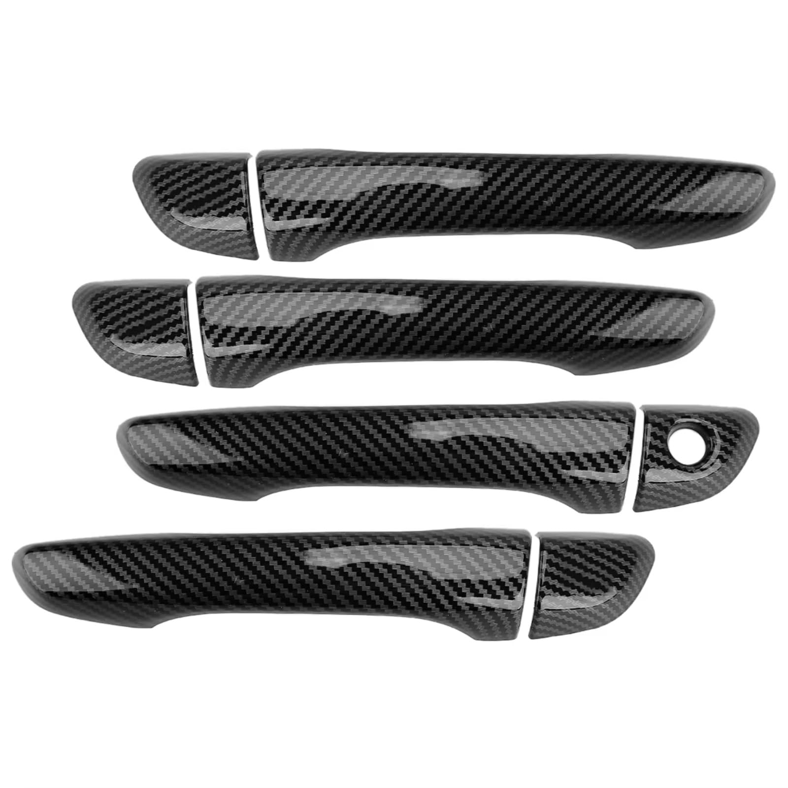 JJRFVBGT Door Handle Trim Compatible with Hyundai for Elantra 2017 2018 2019 2020 ABS Carbon Fiber Style Accessories Car Exterior Door Handle Cover