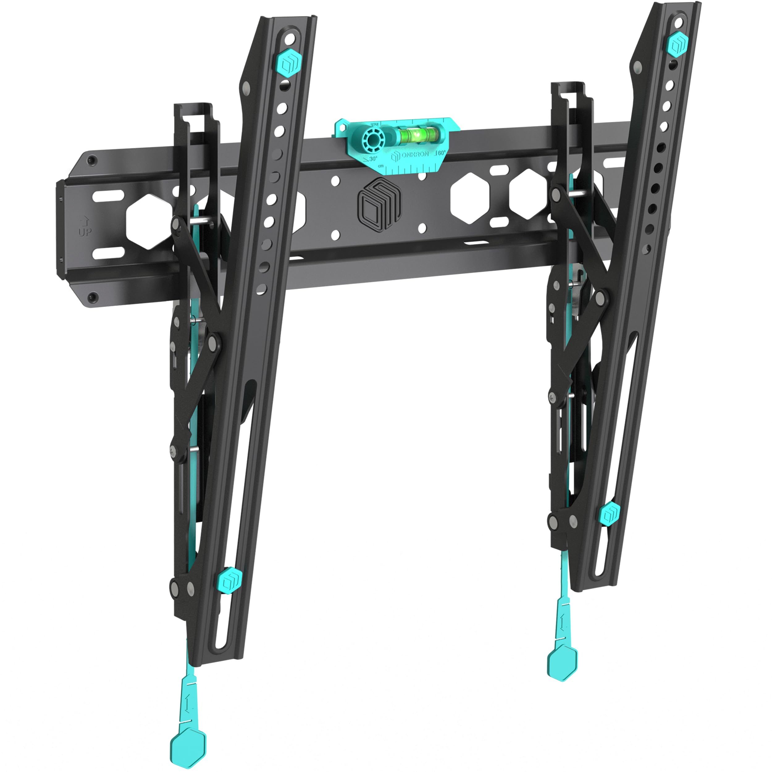 ONKRON Support Mural TV Inclinable pour 32-70 Pouces Téléviseur, Fixation Tele Murale Poids de 60 kg, Accroche Television Murale VESA 75x75 - VESA 400x400 mm, Support TV Mural Universel Noir TM5-B