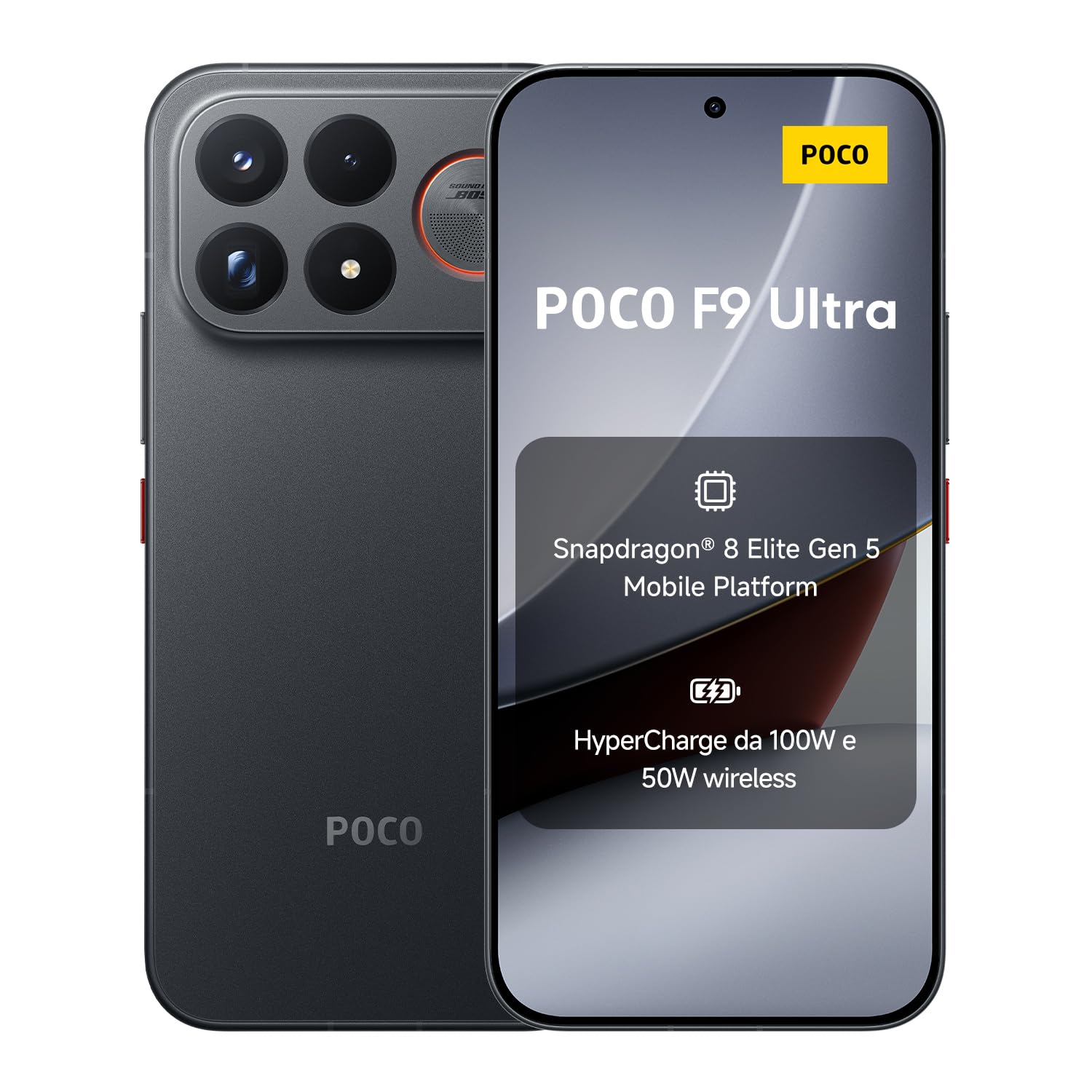 POCO F9 Ultra, Smartphone 12+256GB, Nero, Batteria 8050mAh, 