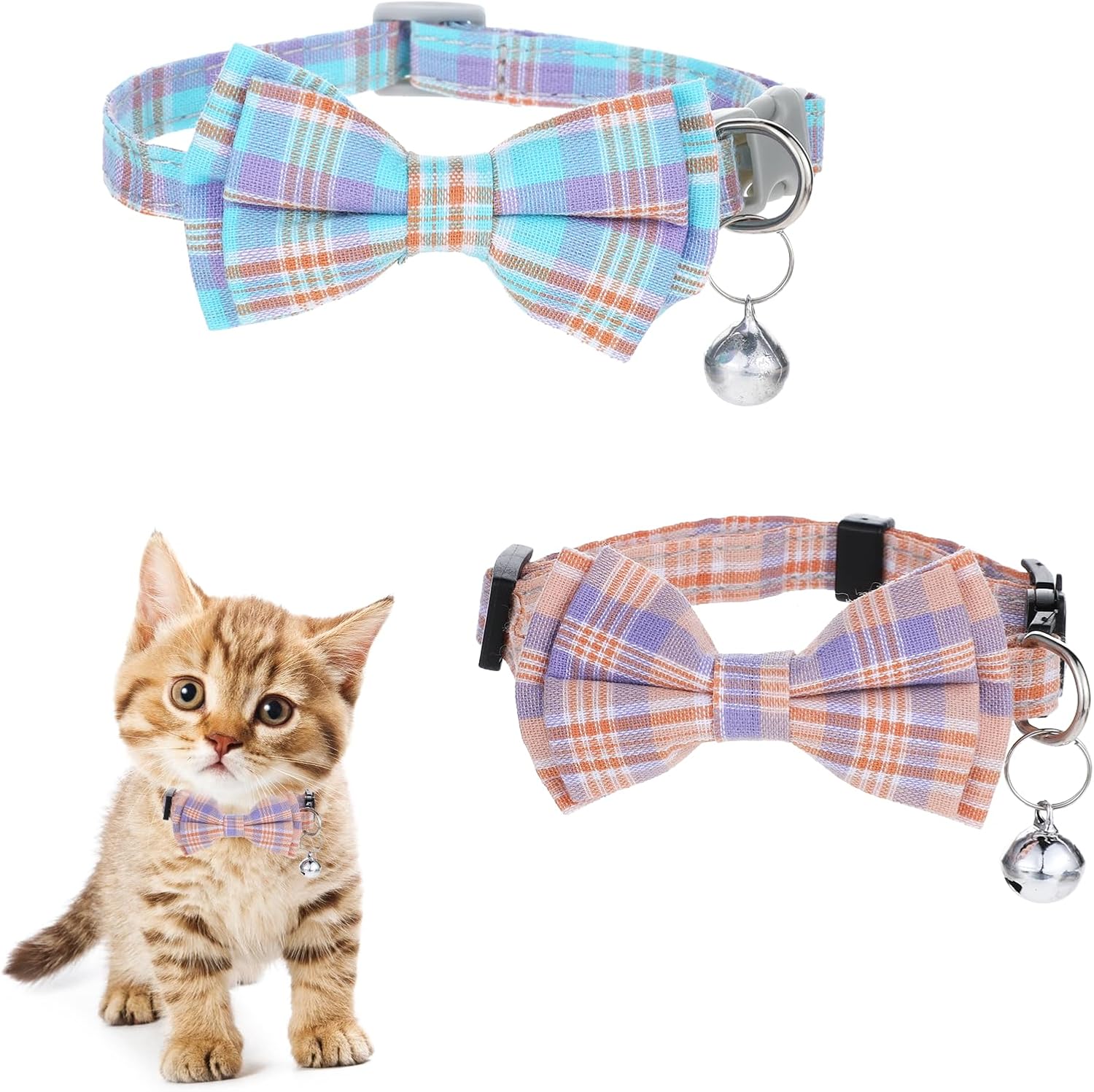 Bear Bells For Dogs 2-Pack Extra Loud Dog Collar Bells - Anti-Loss Pet Tracker For Hiking & Walking (Silver) Dog Bell Collar