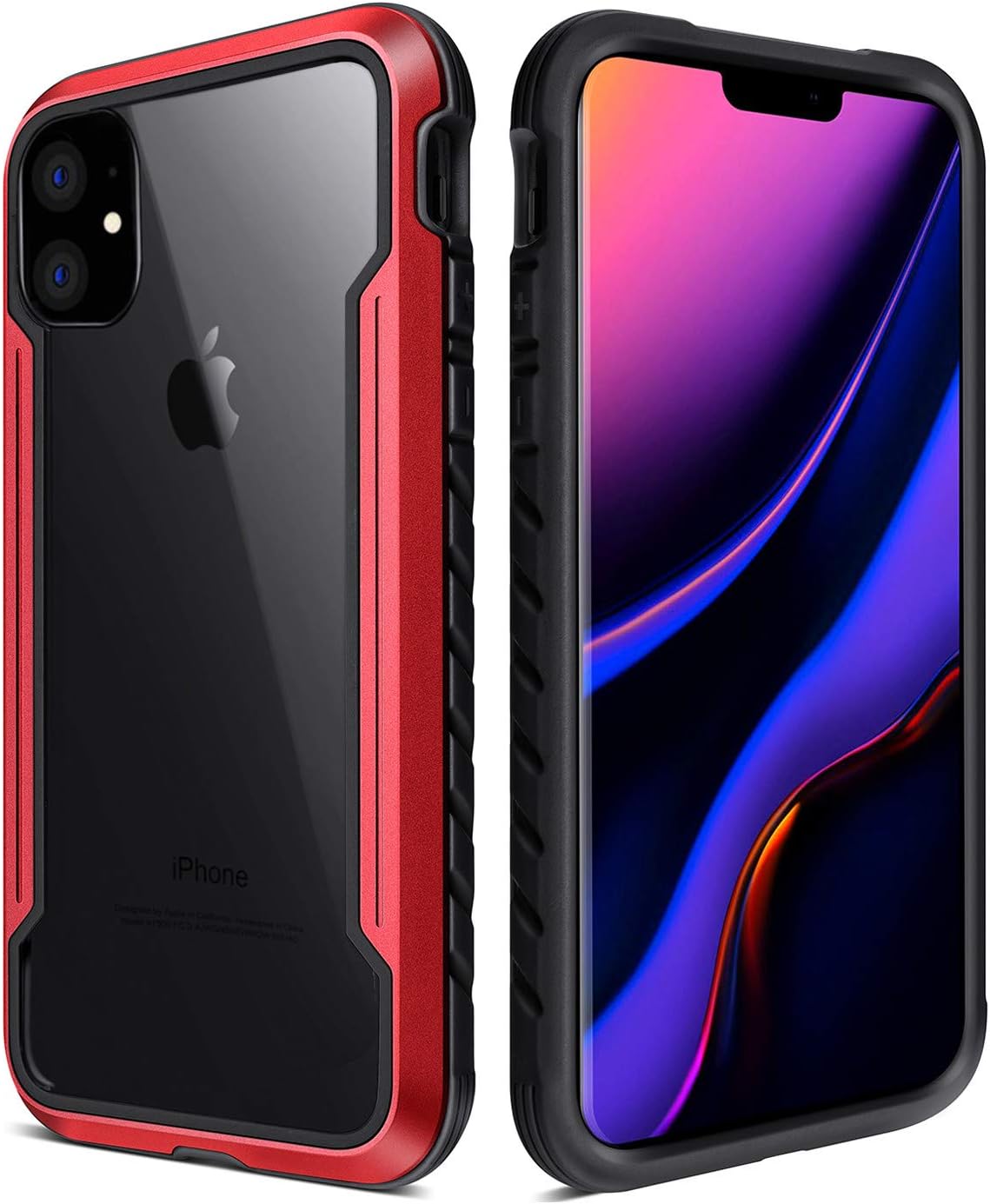 iPhone 11 Case, Heavy Duty [Military Grade] Shockproof Drop Protection Case for Apple iPhone 11 6.1 Inch (2019) (Red)