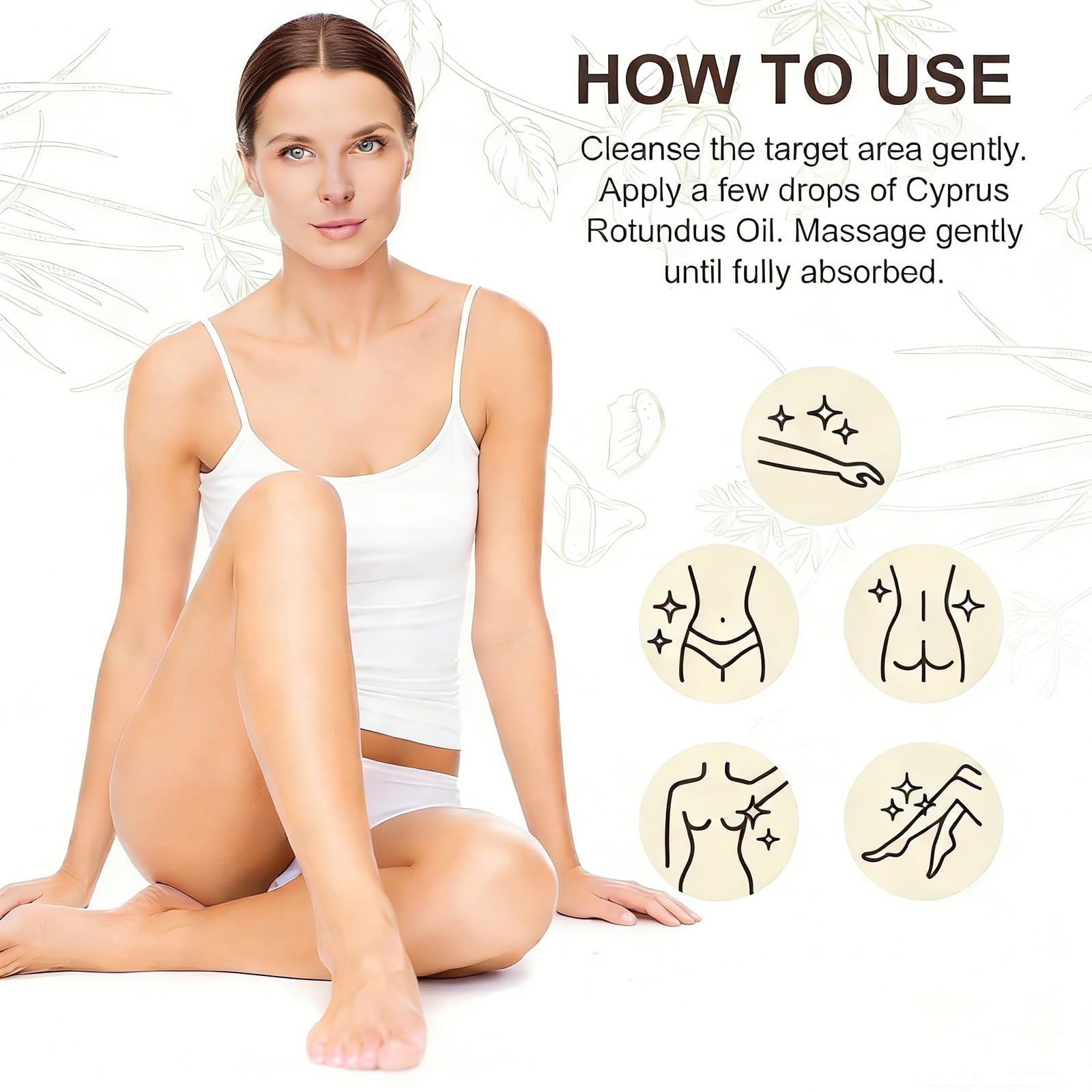Huile Naturelle Pour L'épilation Huile De Cyperus Rotundus Pour L'épilation & Soin De La Peau Sérum Apaisant Naturel Pour D'épilation Pour Hydratante Et Apaisante Tous Types De Peau