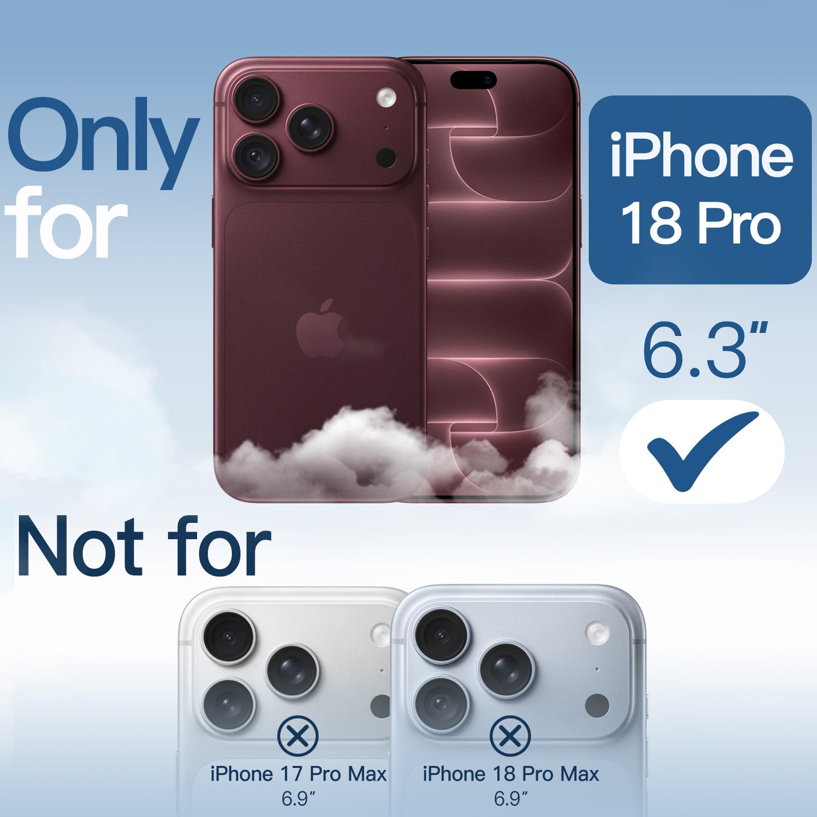 JETech Magnetic Case for iPhone 18 Pro, Dark Cherry — Amazon image 2
