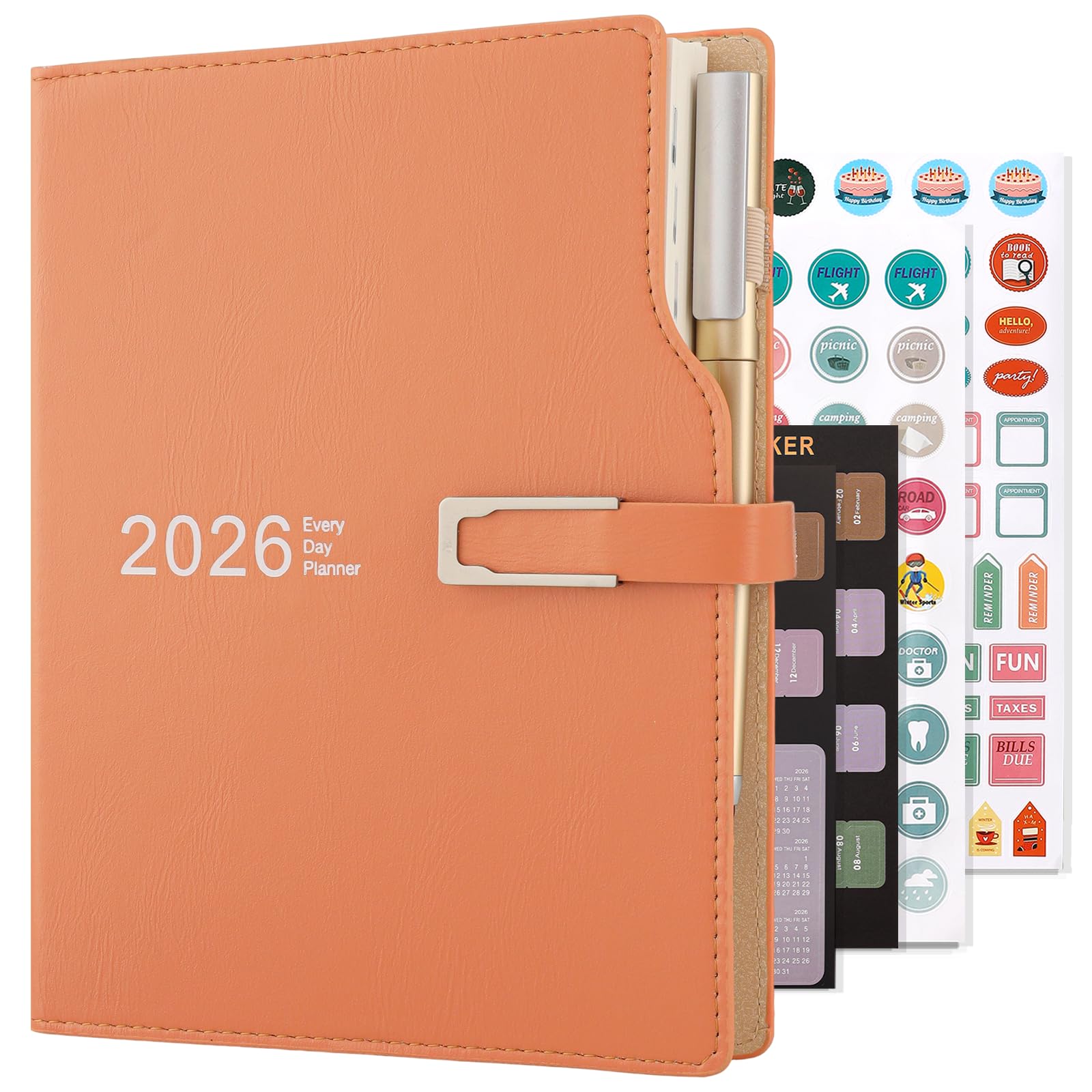 Agenda Académica 2026 A5 con Calcomanías