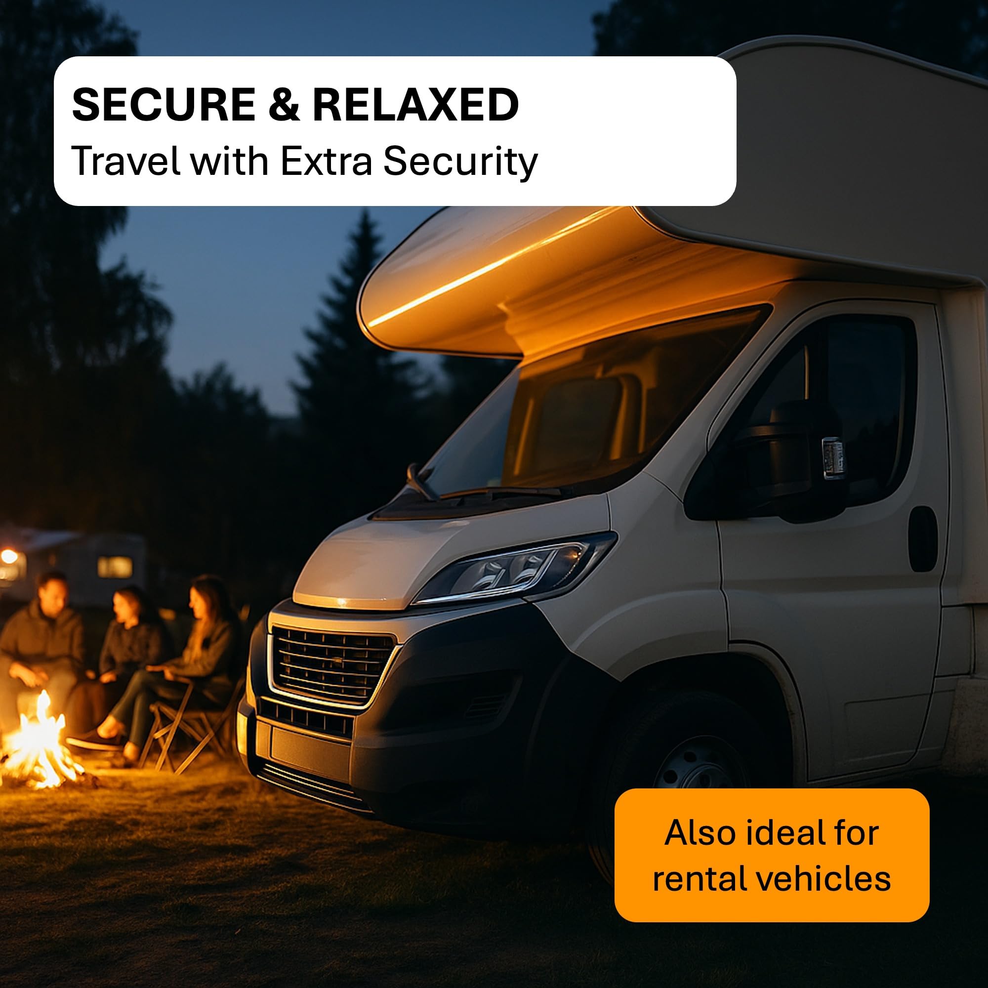 Seguridad de puerta para autocaravana cabina – Barra de acero para puerta del conductor y del pasajero, con cerradura, sin herramientas, 150–180 cm – compatible con Ducato/Boxer/Jumper hasta
