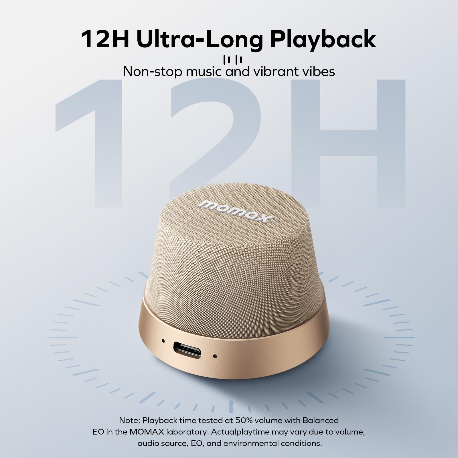MOMAX Cassa Bluetooth Portatile Magnetico, Altoparlante Bluetooth IPX6 Impermeabile, 12 Ore di Riproduzione, Stereo TWS, Cassa Musica USB-C per Esterni, Ideale per Viaggi e Come Idea Regalo