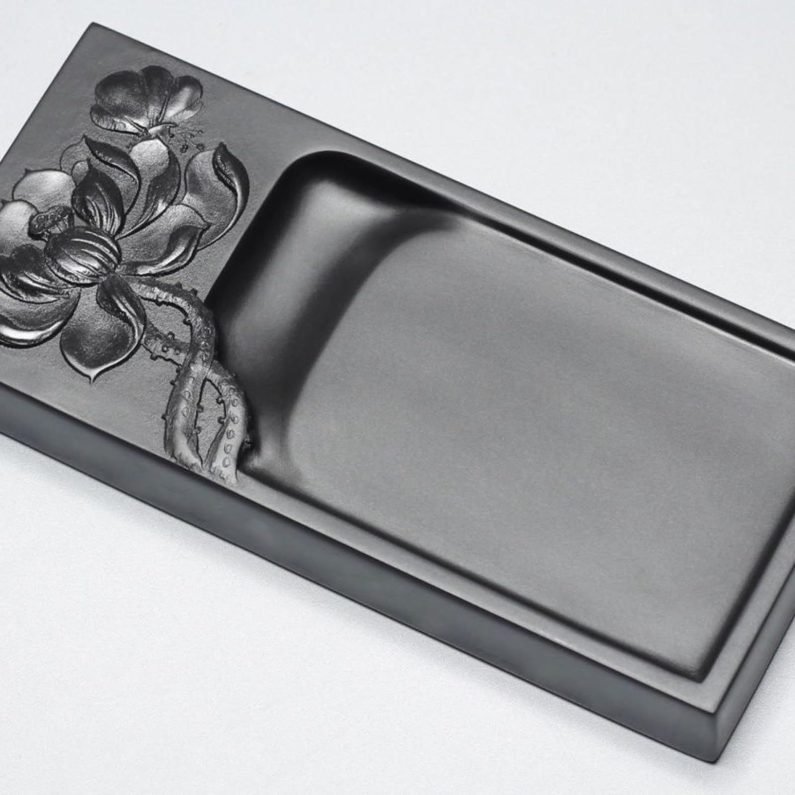 Inkstone Calligrafia per principianti, 14,5 cm, decorazione da scrivania Lotus Inkstone