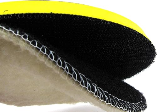 Miniatura 3 de Elitexion 6 inches Backing Plate for Polishing Buffering Soft Wool with Hook and Loop Pad - 5/8 inch TPI Spindle
