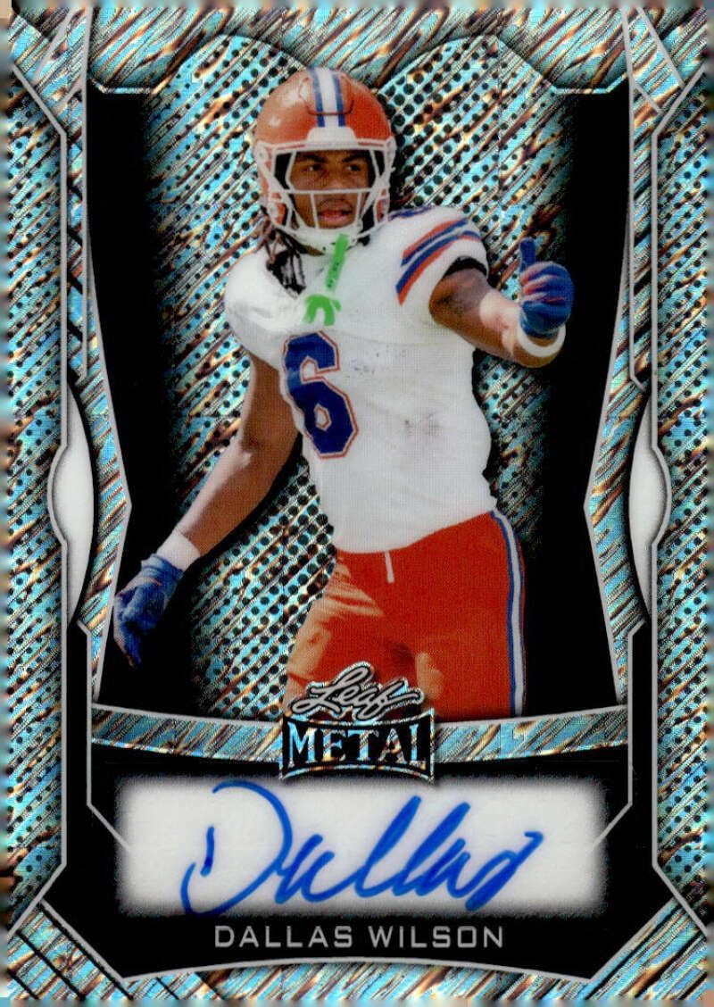 DALLAS WILSON RC AUTO 2025 Leaf Metal Autograph Exclusive 26/49 Reflector Pre-Rookie Gators NM-MT Football