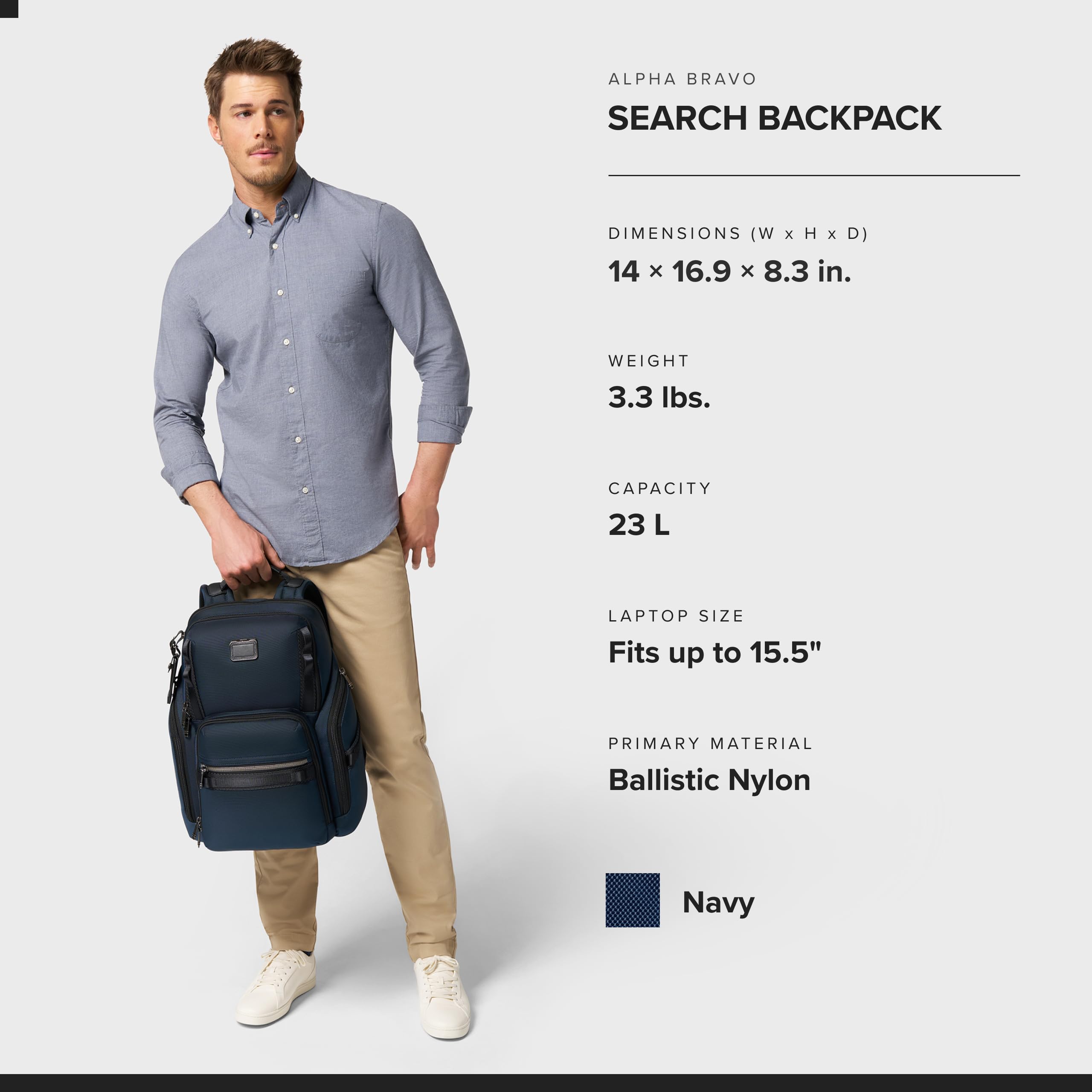 TUMI Backpack Official Genuine Alpha Bravo "Search" Backpack Men's 0232789