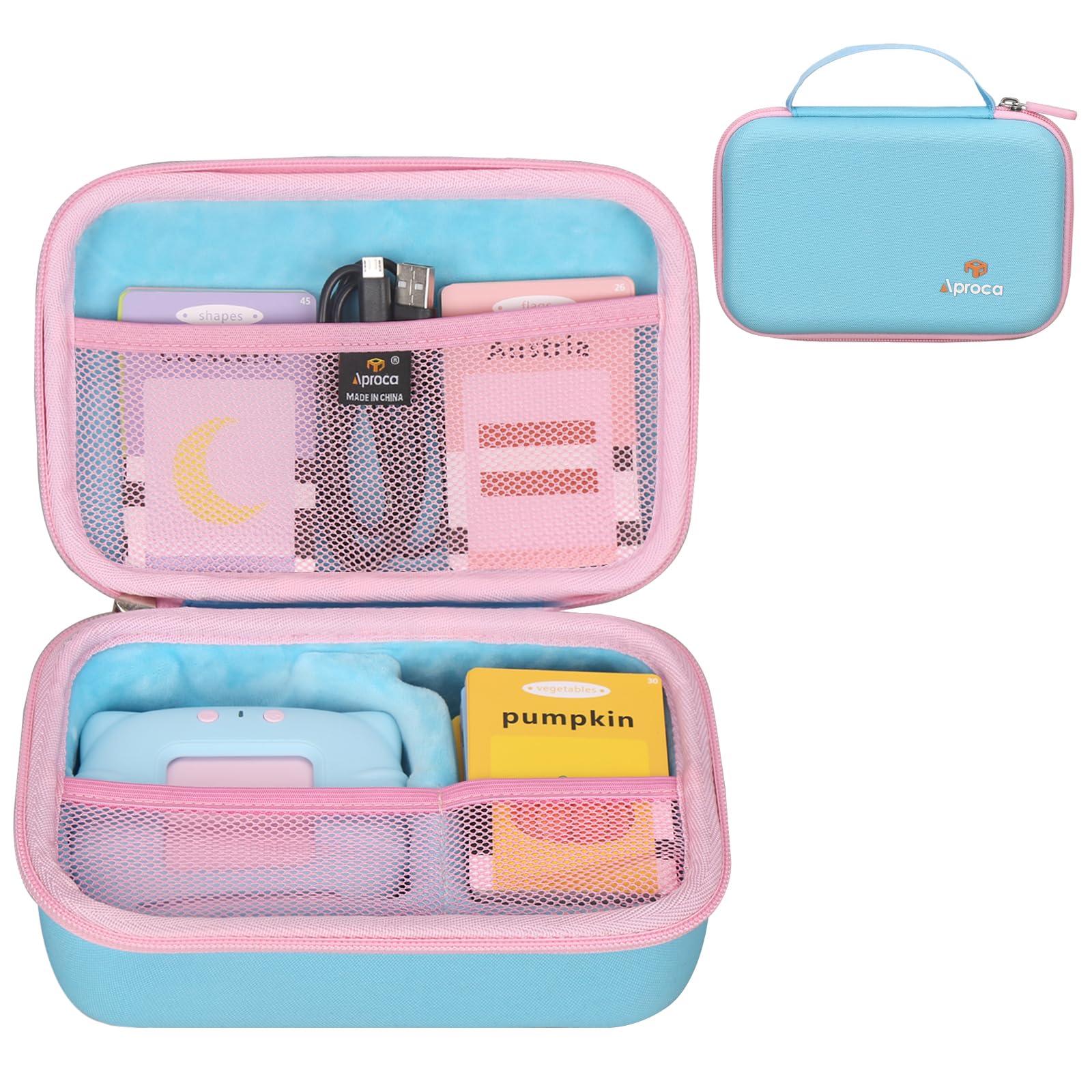 Aproca Hard Storage Case, for Startcan/Aullsaty/Lapare/QuTZ Talking Cards Words Flash Cards Toddler Toys (Case Only)