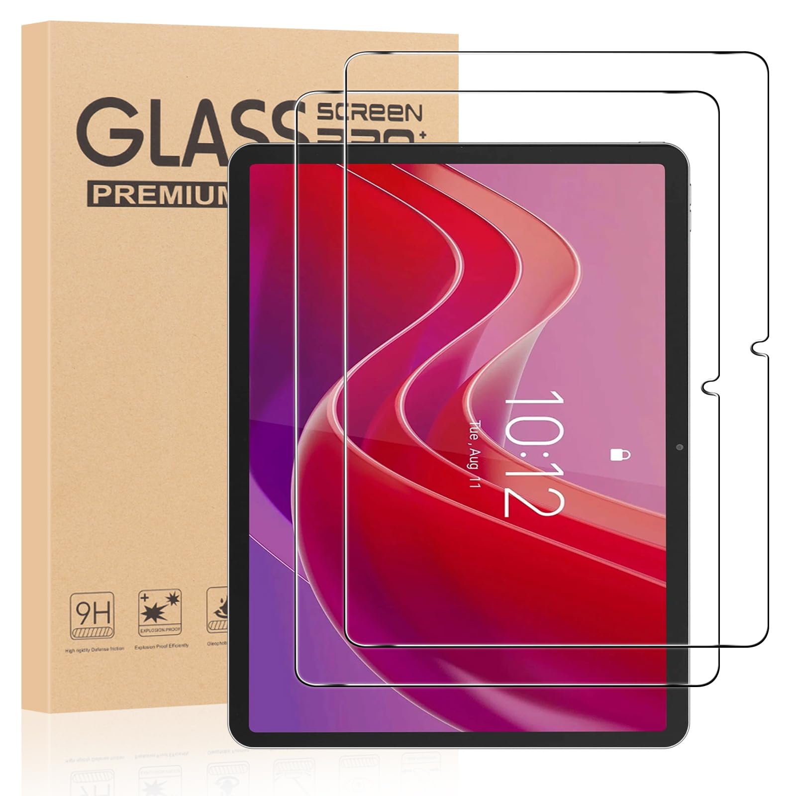 Pellicola Protettiva in Vetro Temperato 9H per Lenovo Idea Tab 11 Pollici / Tab M11 / Tab K11 (11"), 2 Pezzi, Anti-graffio
