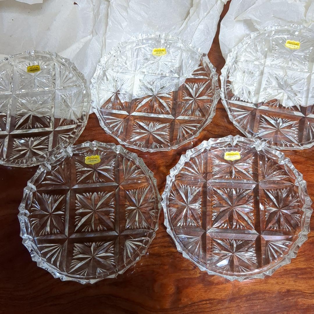 Noritake Crystal Glass 5 Plates