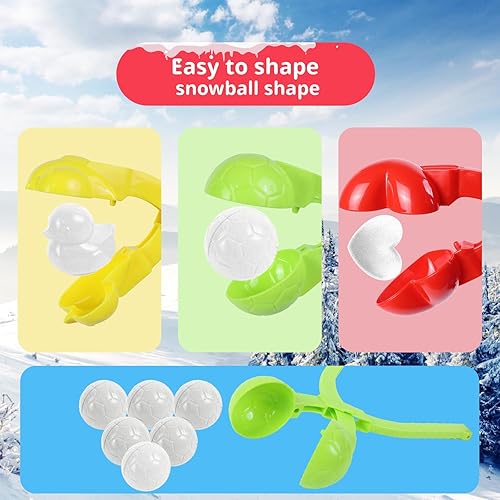 Miniatura 5 de 16 juguetes de nieve, herramienta para hacer bolas de nieve, juguetes de nieve de invierno, kit con mango para formas de bolas de nieve, lucha