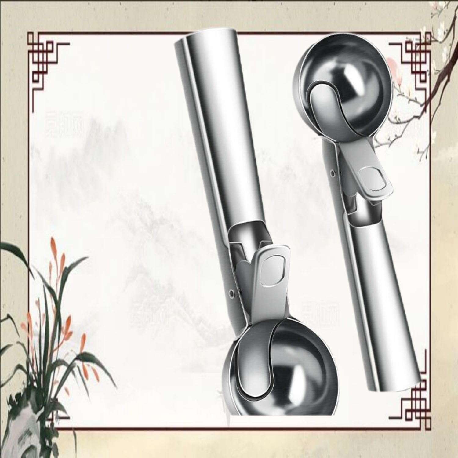 德国冰淇淋 Popsicle Molds 勺挖球神器家用304不锈钢激凌勺雪糕勺挖西瓜神器 Household Cleaning，Kitchen Storage Essentials