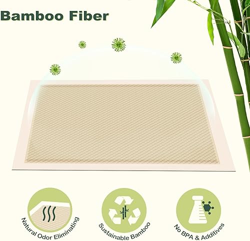 Miniatura 2 de Almohadillas de bambú para perros que eliminan olores, 36 x 36 pulgadas, XXXL almohadillas de entrenamiento para perros, 11 tazas superabsorbentes,