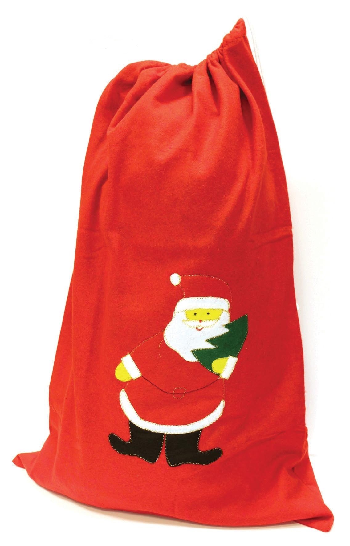 By Robelli Pink Pack Of 2 Jumbo Contemporary Xmas Tree Red Felt Santa Sacks