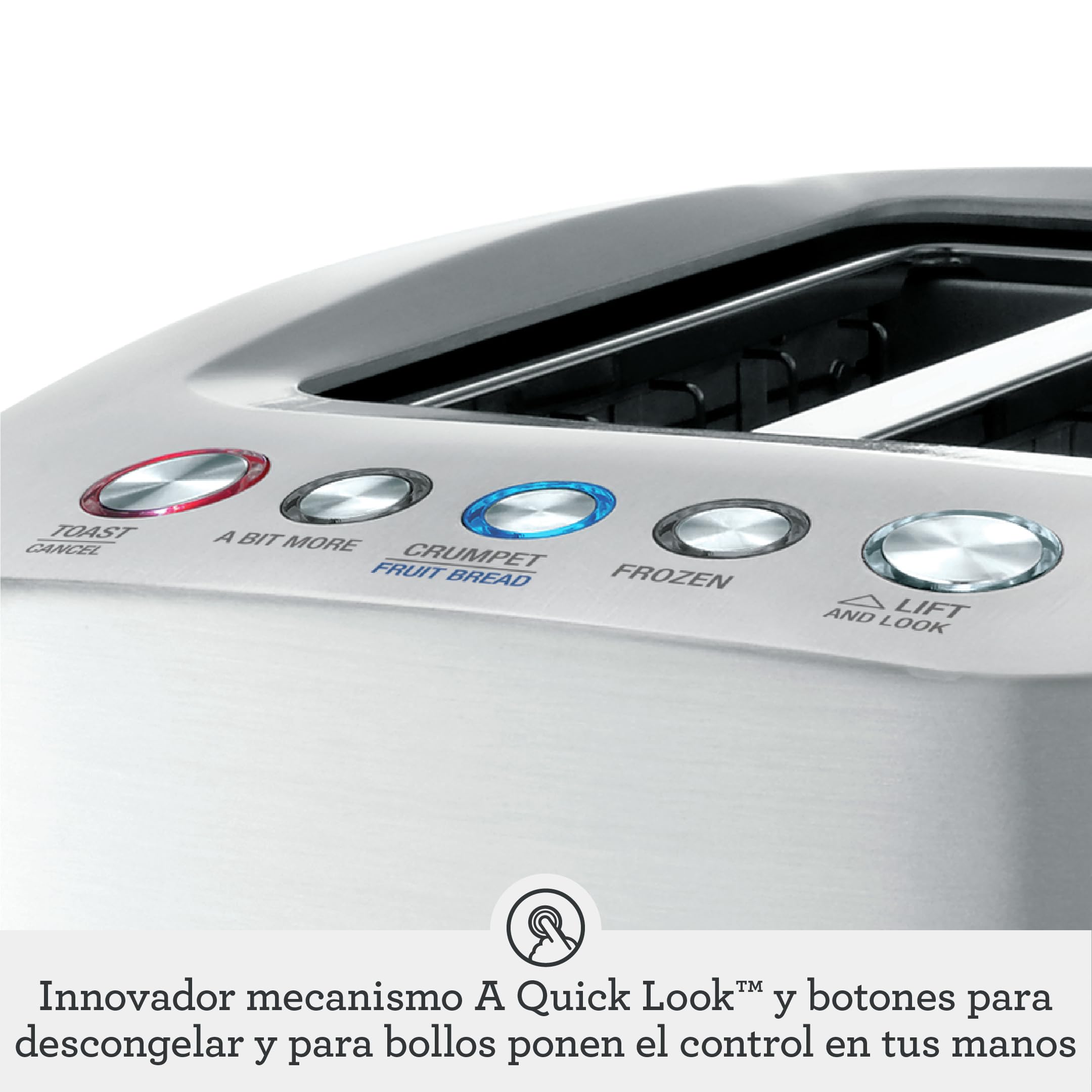 Sage Smart Toast, Tostadora de 2 Rebanadas, Aluminio | Ranuras Extra Anchas, Funciones Automáticas de un Toque, Control Variable, Bandeja Recogemigas Frontal