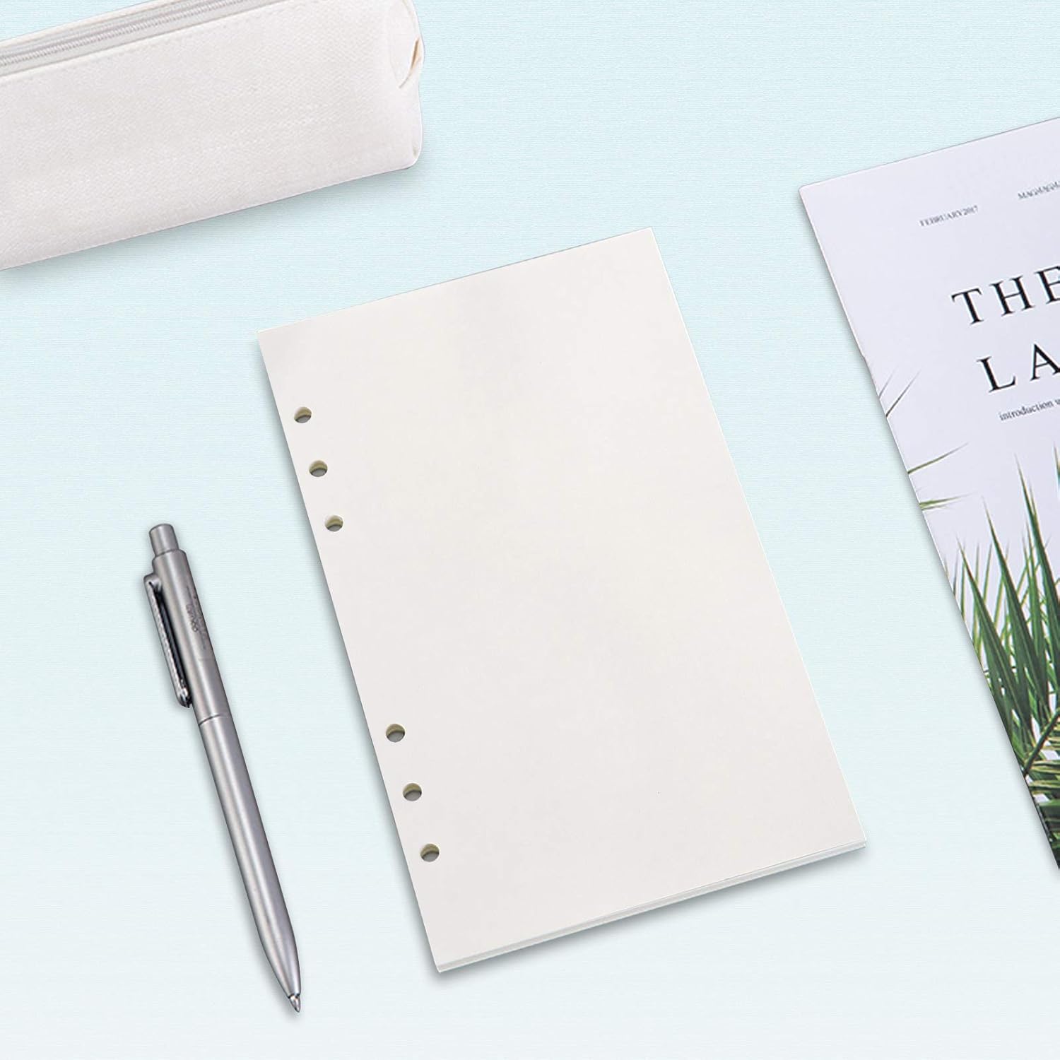 A6 Refill Paper, [3 Pack] Toplive 100GSM Thick Refillable Paper 6 Hole Filler Inserts Loose Leaf Paper 135 Sheets (270 Pages) for 6 Ring Binder Journal Notebook-Blank Paper : Office Products