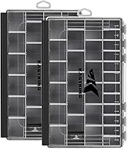 KastKing HyperSeal Waterproof Tackle Box, 3600 and 3700 Tackle Trays, Fishing Tackle Box Organizer with Removable Dividers, Lure Box and Terminal Tackle Storage,Black