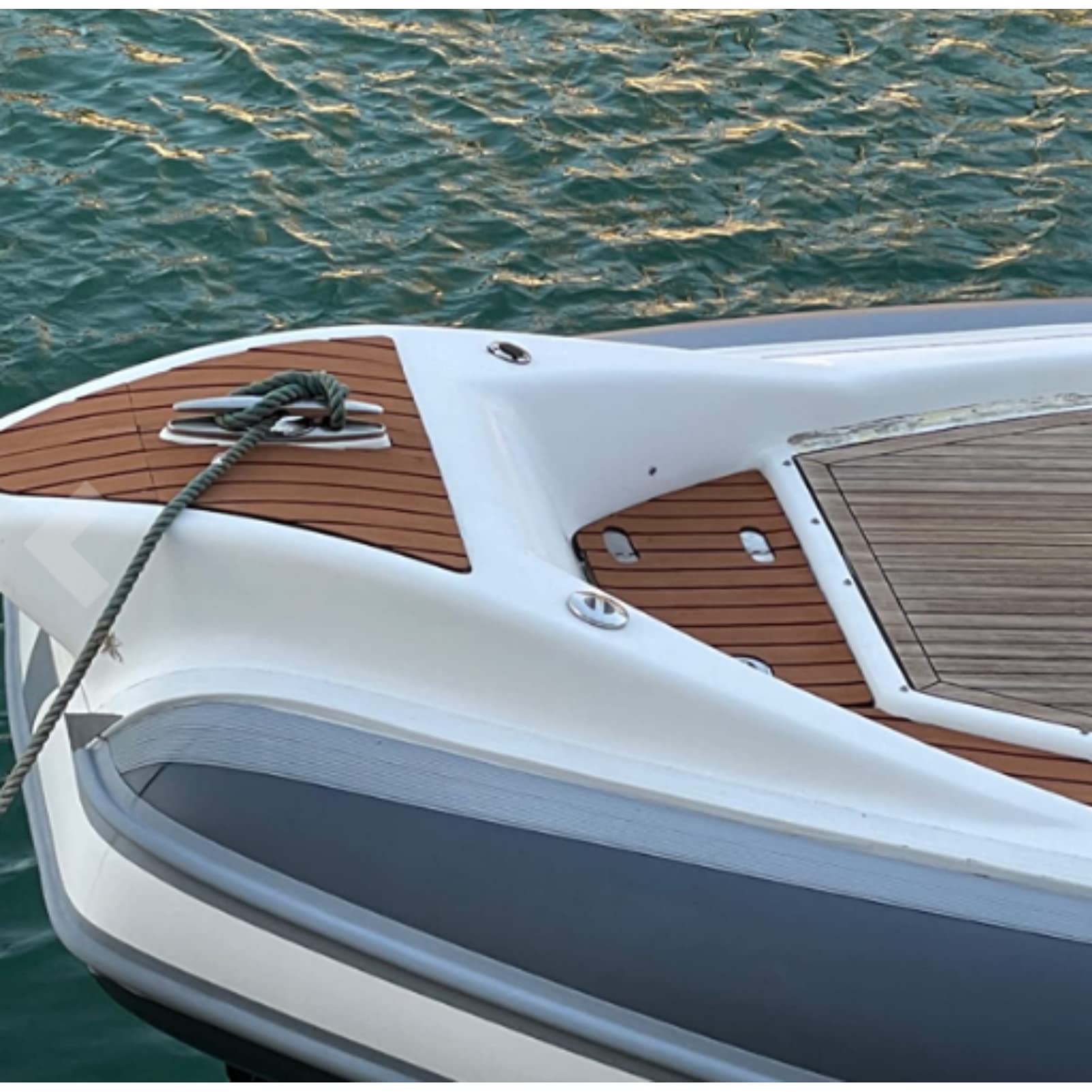 Tapis De Sol Bateau En EVA | 240x90x0,6 Cm | Marron | Antidérapant & Facile à Nettoyer | Pour Yacht, Voiture